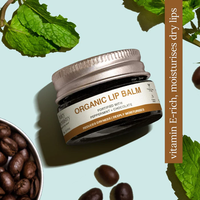 Juicy Chemistry Organic Lip Balm Fortified with Peppermint + Chocolate | Indian product Online Shopping Store