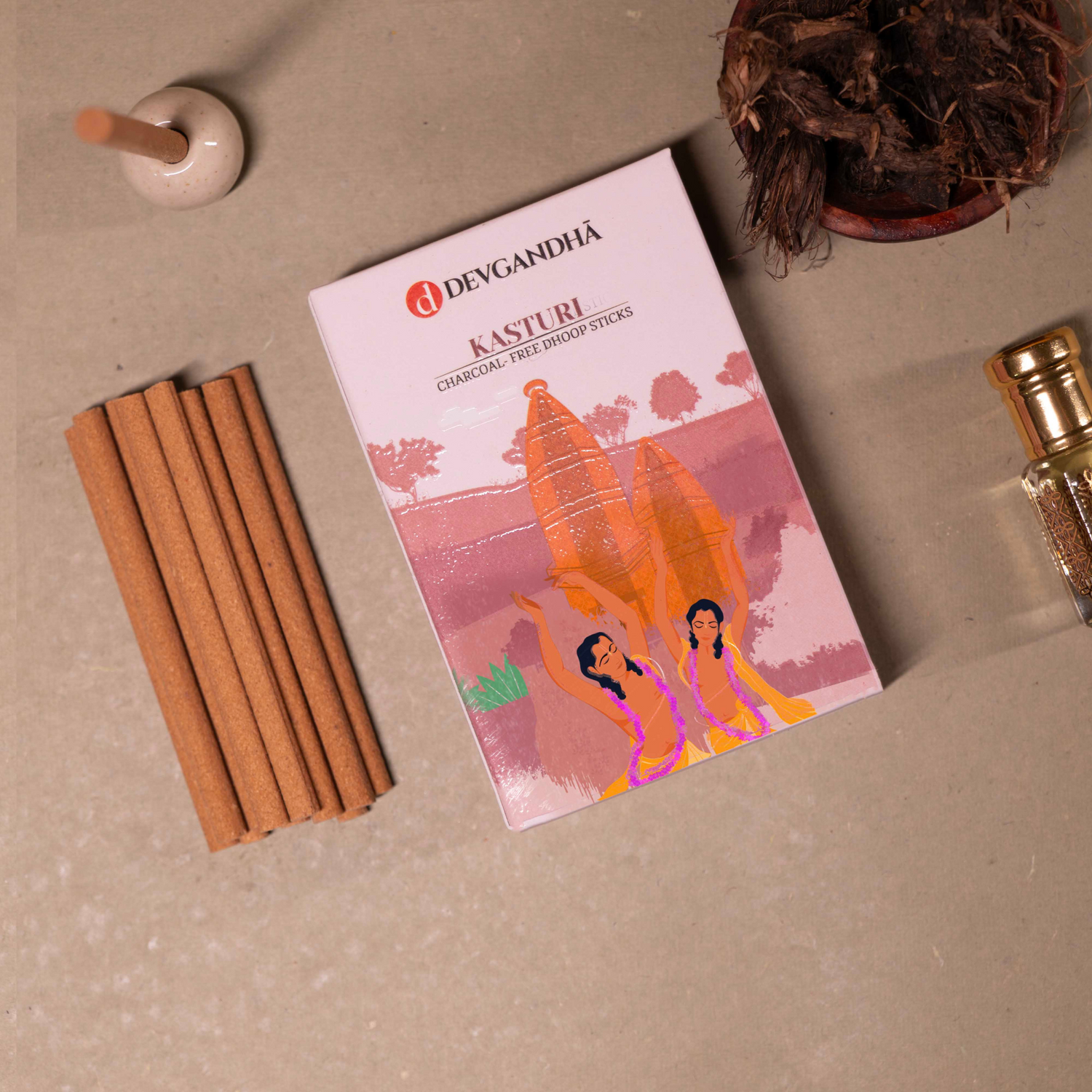 Devgandha Kasturi Bamboo-less Incense Sticks | (Approx. 40 sticks) | Indian product Online Shopping Store