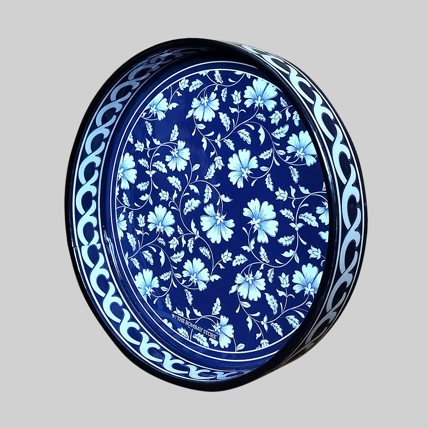 Blue Pottery Round Tray_4 | Indian product Online Shopping Store