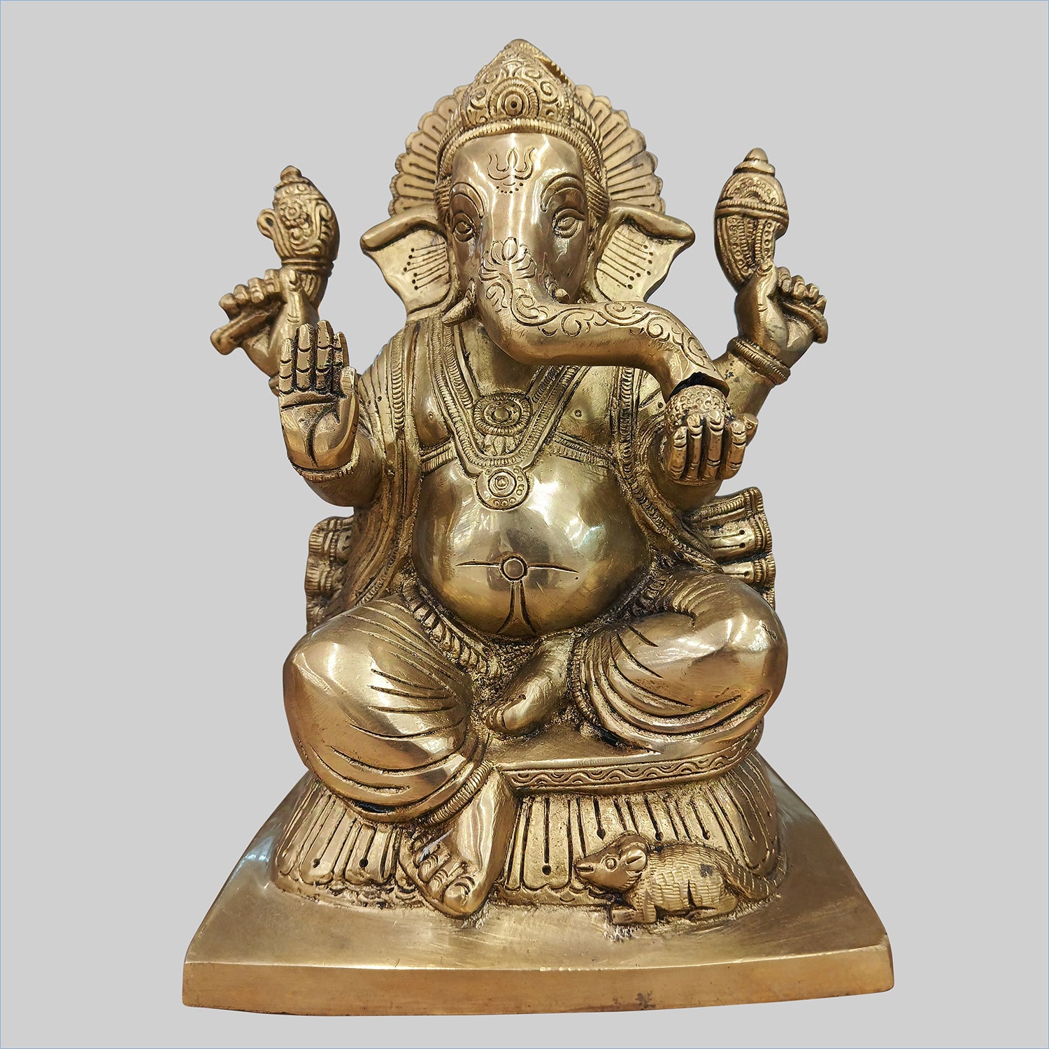 Brass Crown Ganesha 10 in_1 | Indian product Online Shopping Store