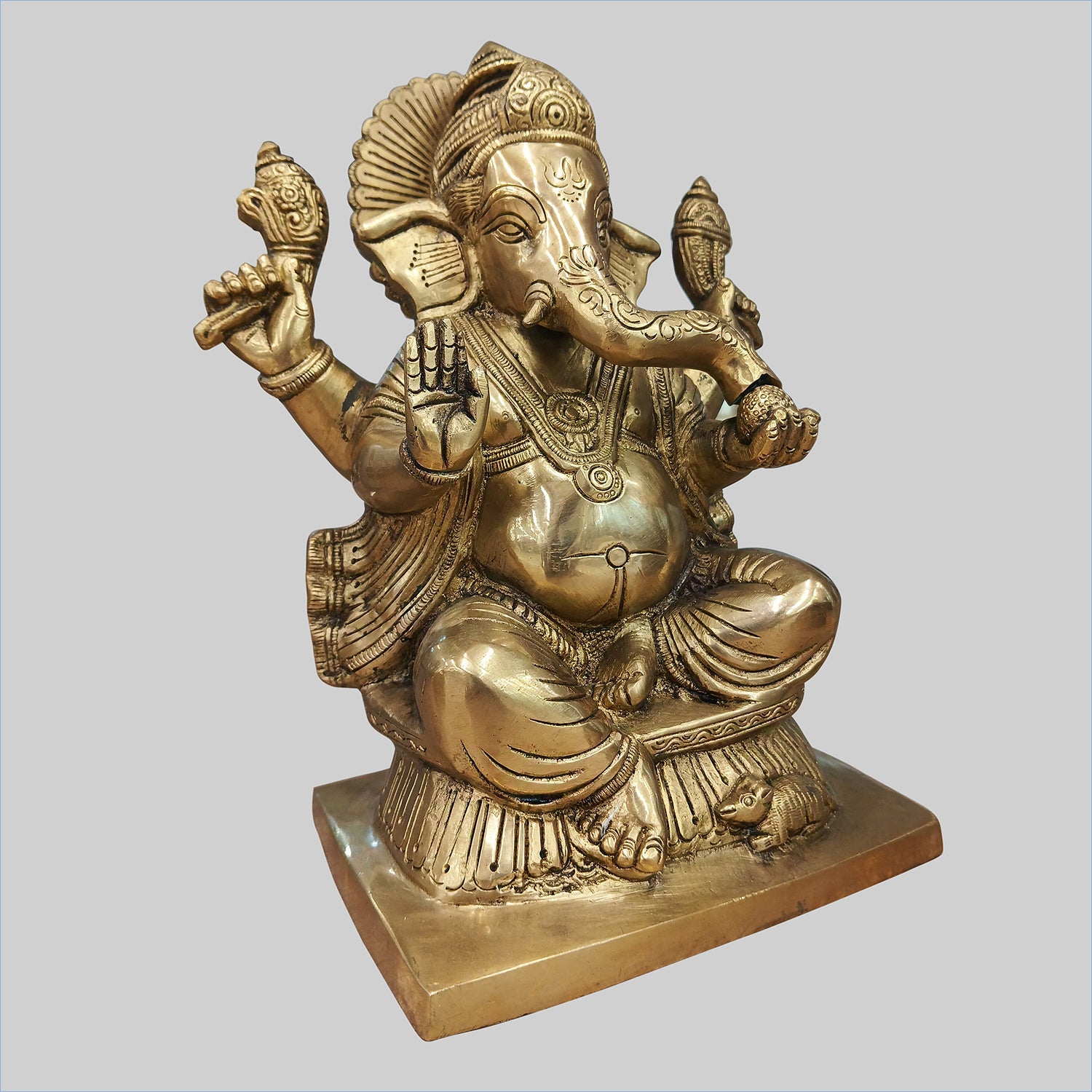 Brass Crown Ganesha 10 in_2 | Indian product Online Shopping Store