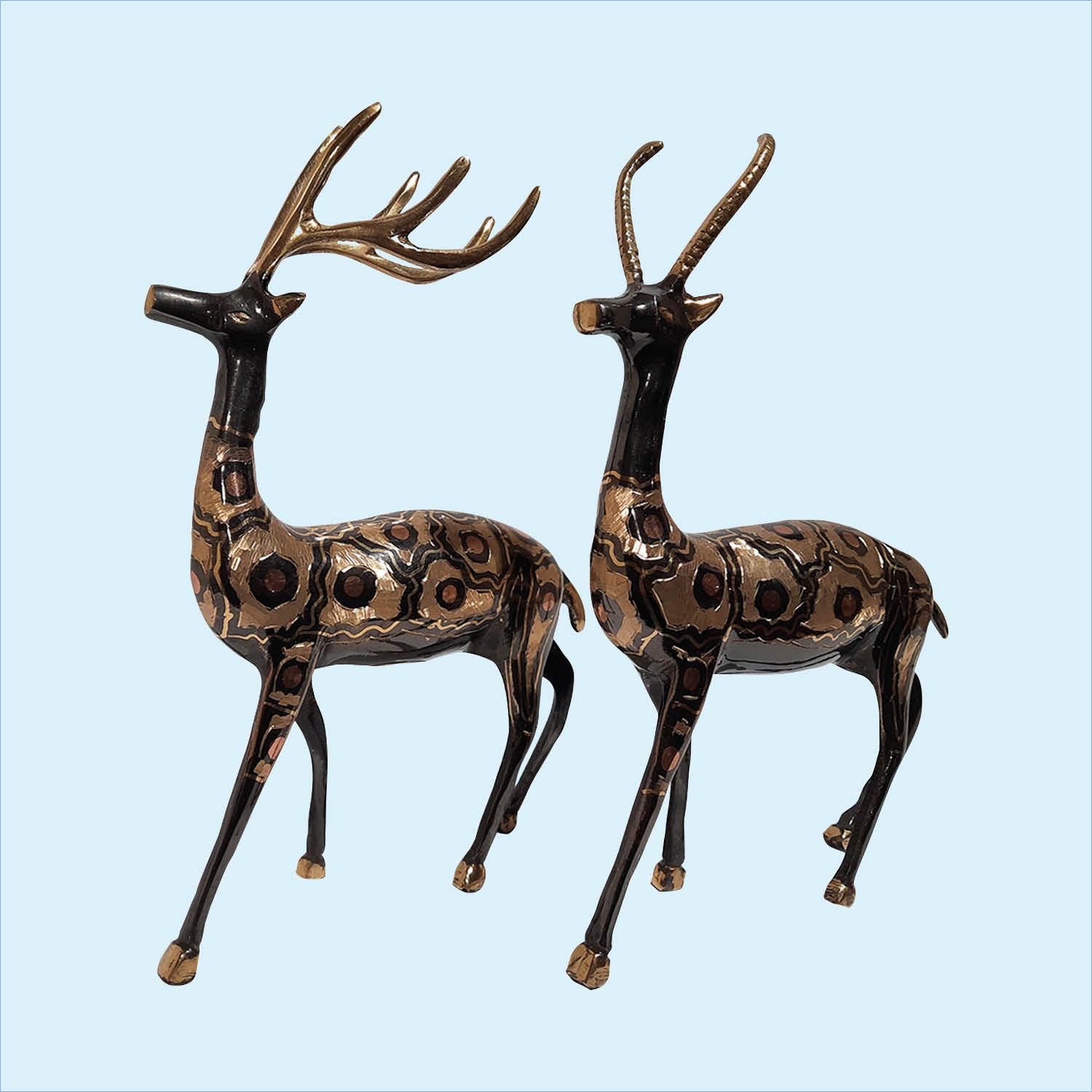 Brass Deer Set - 9 in_2 | Indian product Online Shopping Store