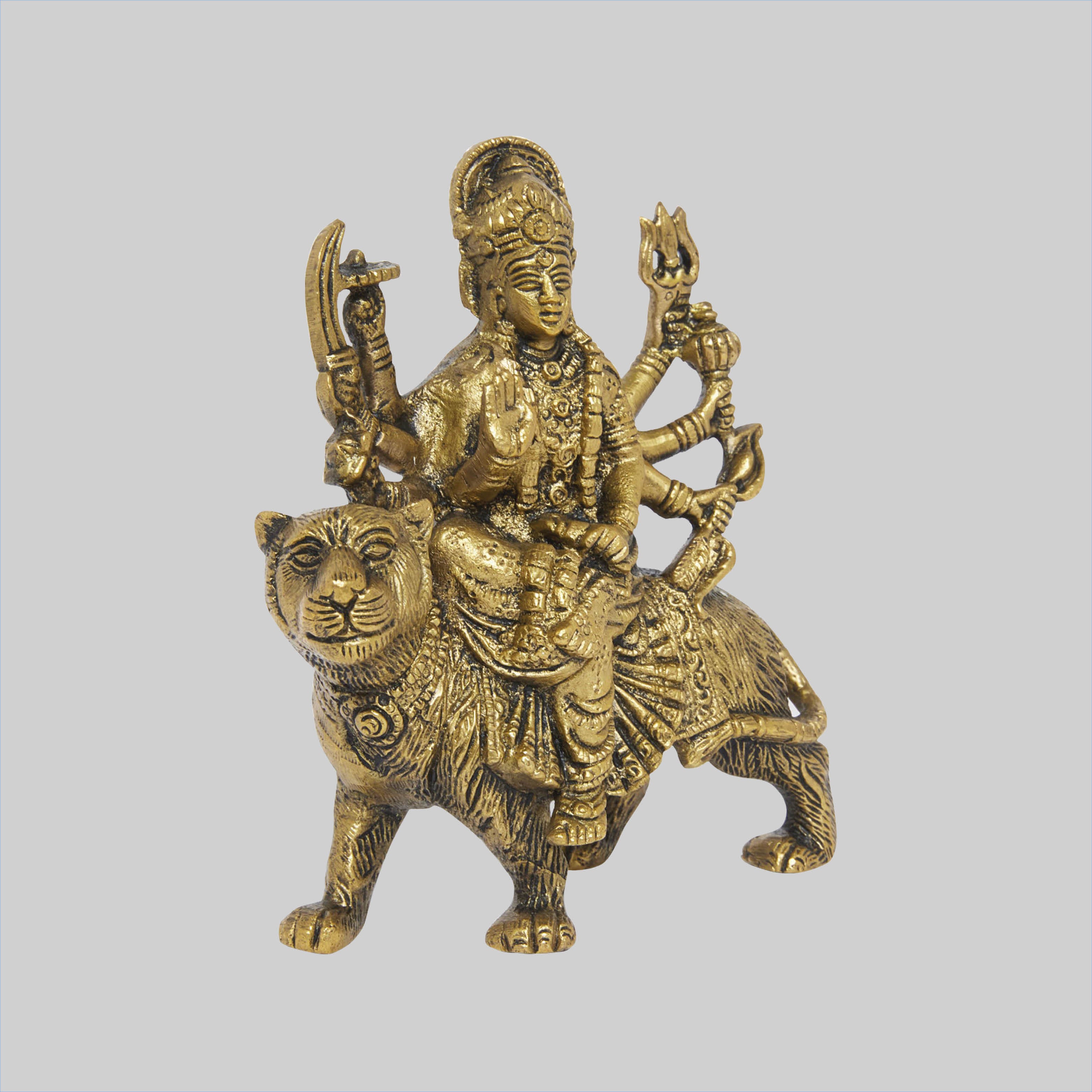 Brass Engraved Durga 5 in_2 | Indian product Online Shopping Store