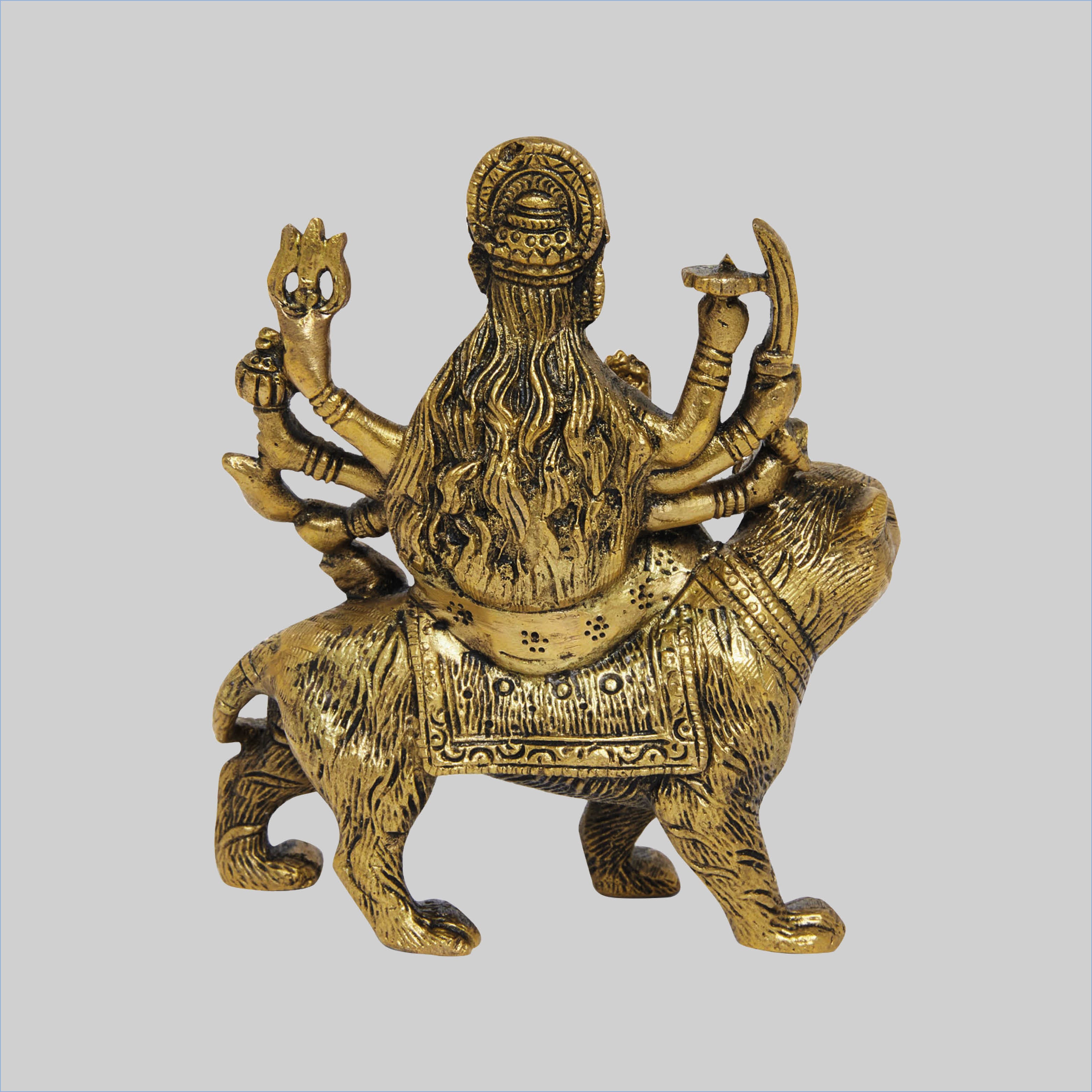 Brass Engraved Durga 5 in_3 | Indian product Online Shopping Store