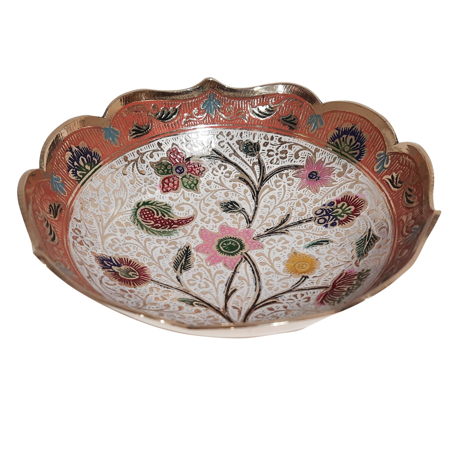 Brass Meenakari Bowl 6 in_4 | Indian product Online Shopping Store