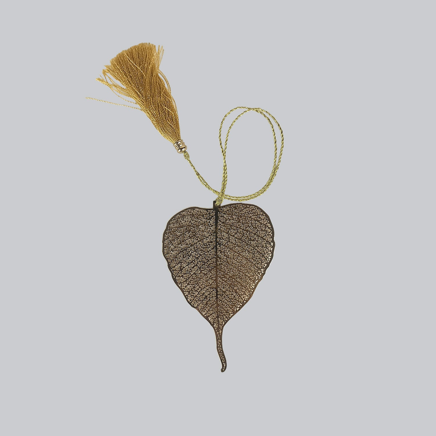 Brass Pipal Leaf Bookmark_1 | Indian product Online Shopping Store