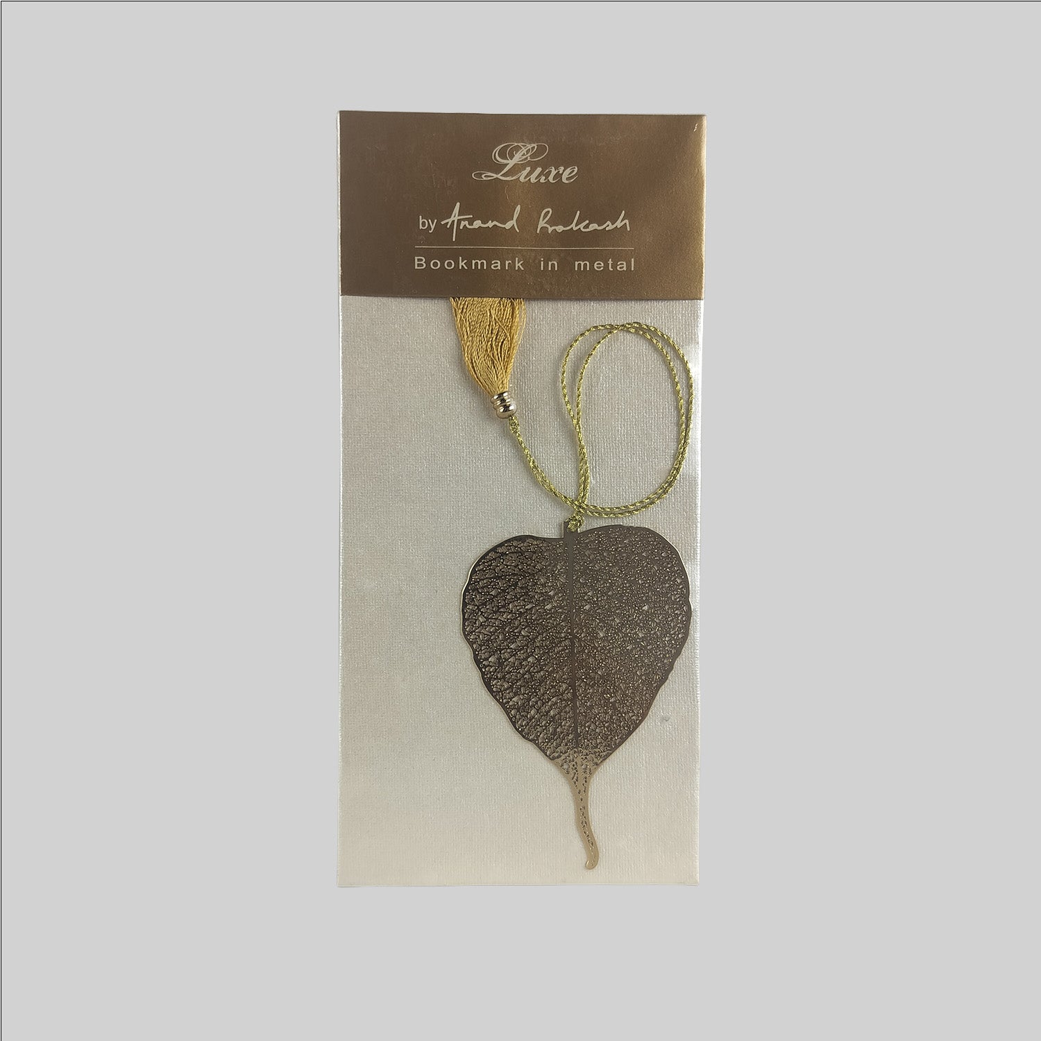 Brass Pipal Leaf Bookmark_2 | Indian product Online Shopping Store