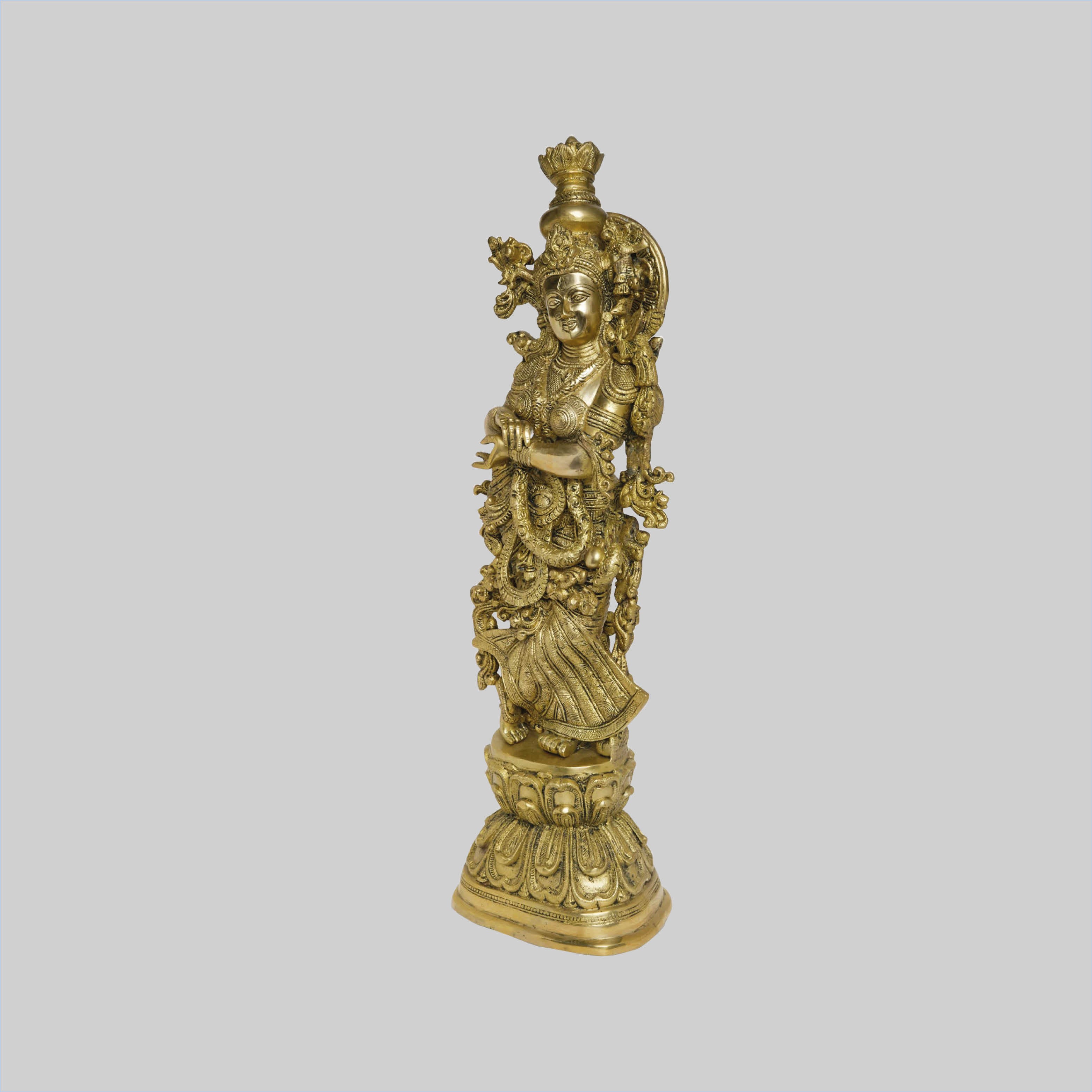 Brass Radha Standing 30 in_2 | Indian product Online Shopping Store