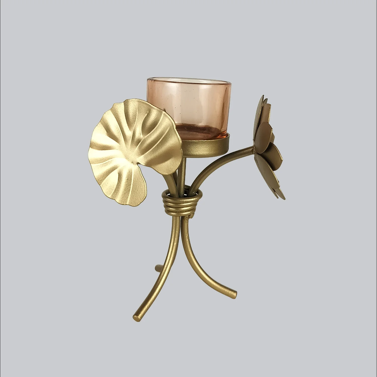 Floral Glass T-Light Holder_3 | Indian product Online Shopping Store
