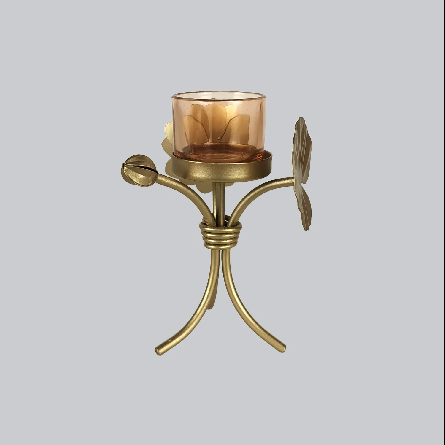 Floral Glass T-Light Holder_4 | Indian product Online Shopping Store