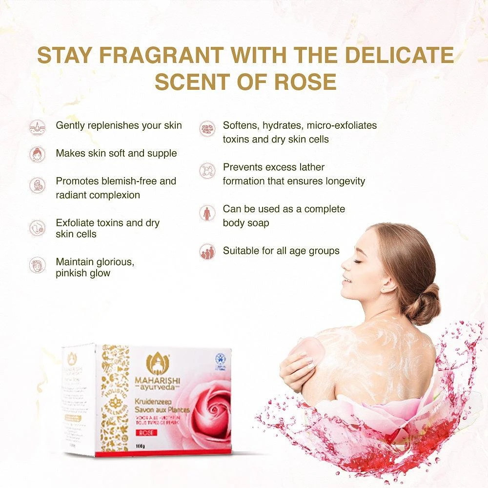 Maharishi Ayurveda Rose Soap Bar_4 | Indian product Online Shopping Store