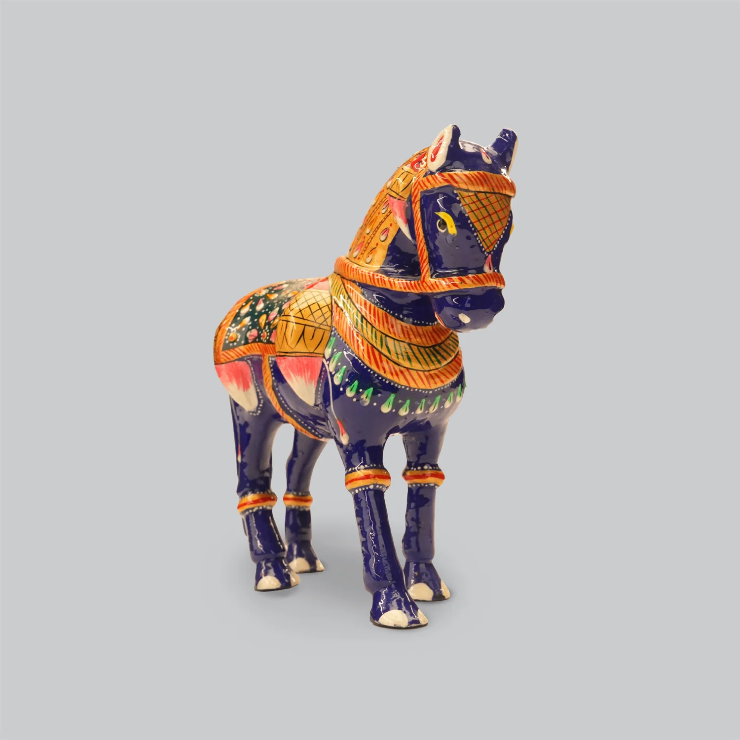 Metal Enamel Horse 8 in_2 | Indian product Online Shopping Store