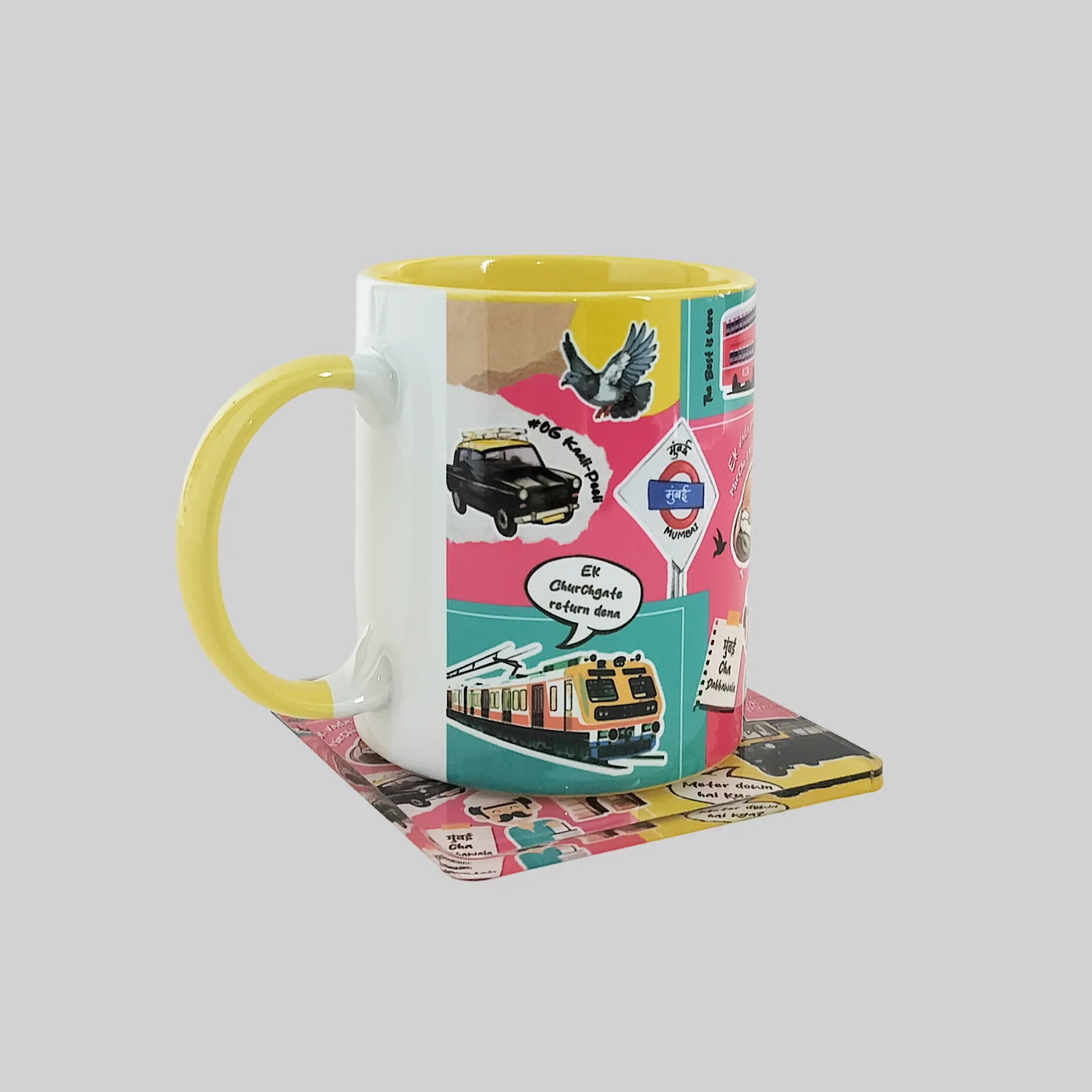 Mumbai Mug with Coaster_3 | Indian product Online Shopping Store