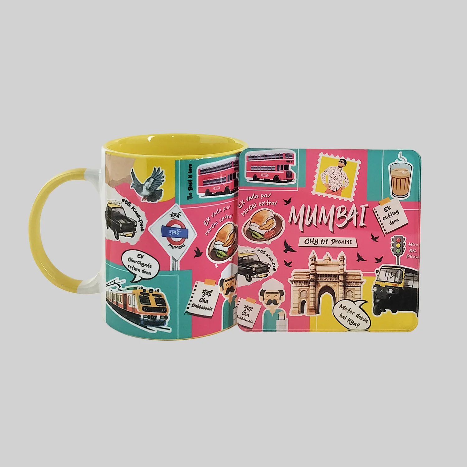 Mumbai Mug with Coaster_4 | Indian product Online Shopping Store
