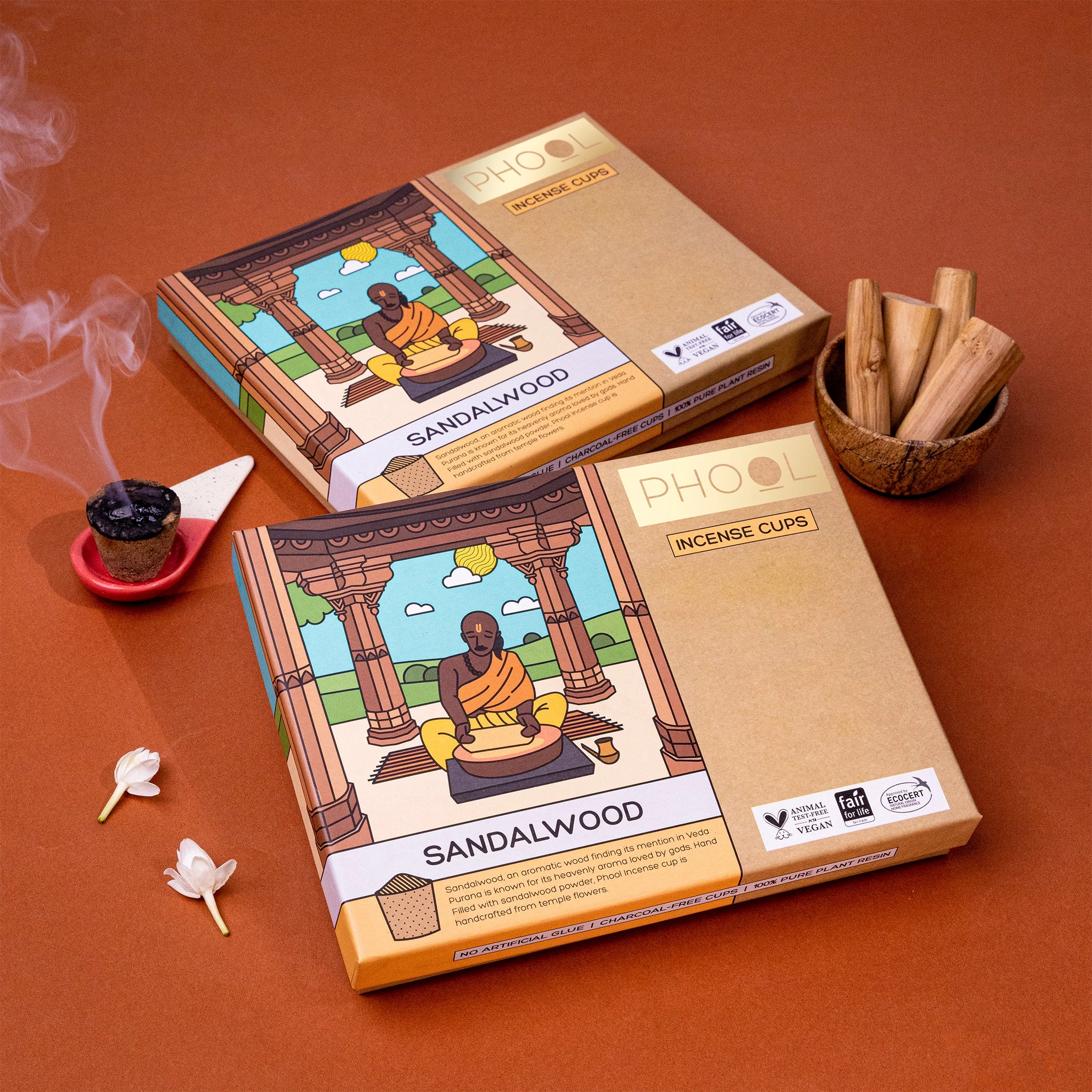 Phool Sandalwood Havan Cups_1 | Indian product Online Shopping Store