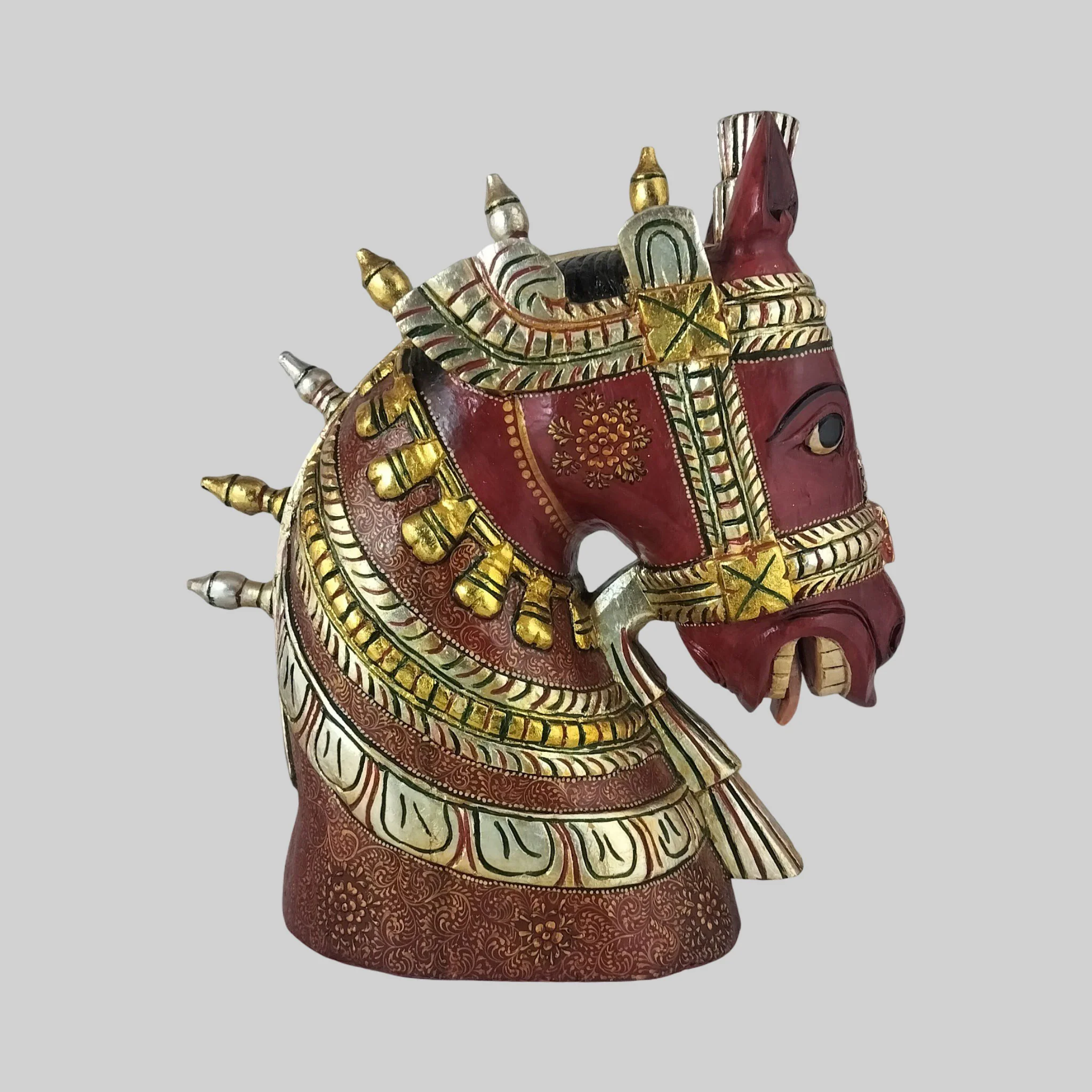 Wood Horse Bust 20 in_1 | Indian product Online Shopping Store