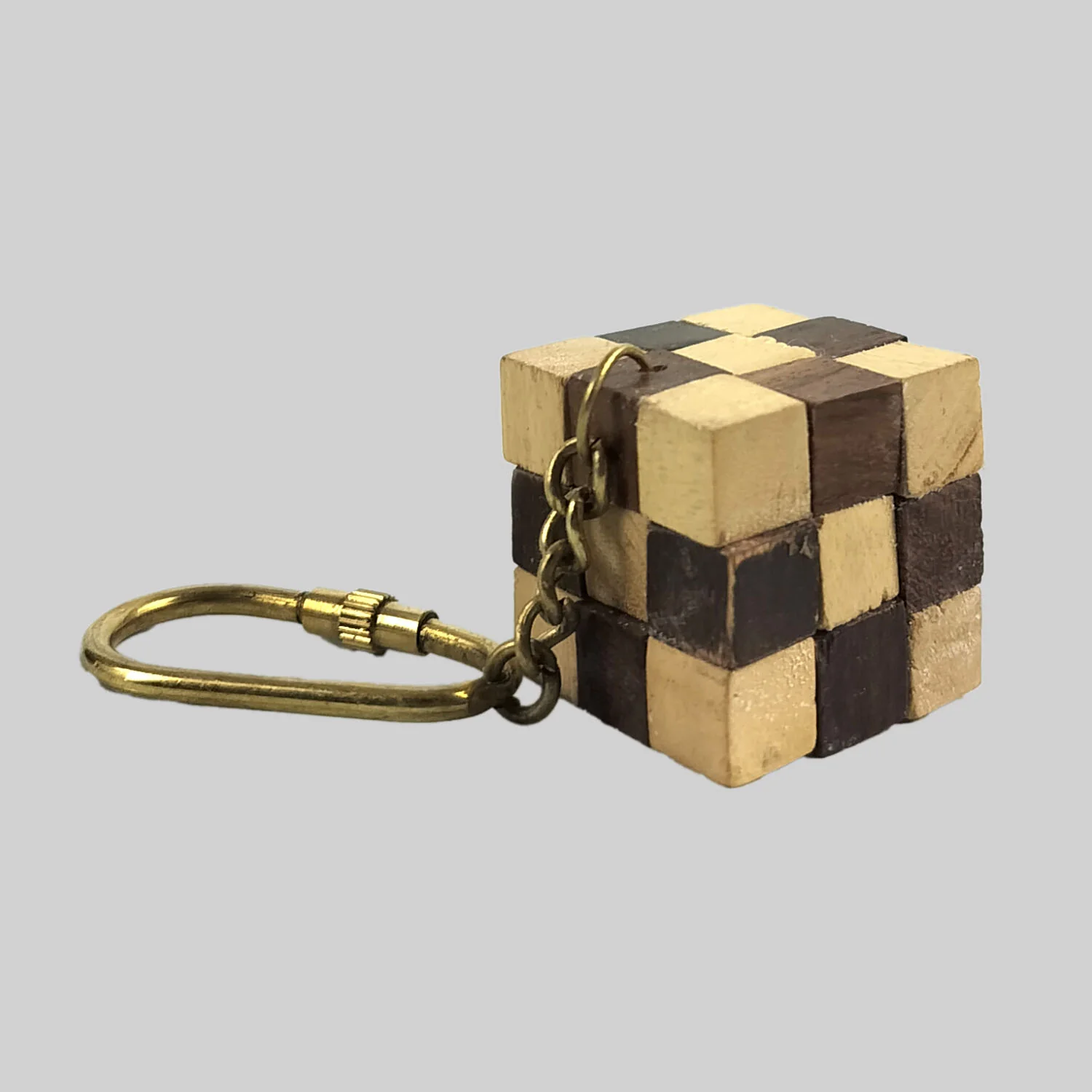 Wooden Cube Puzzle Keychain_3 | Indian product Online Shopping Store