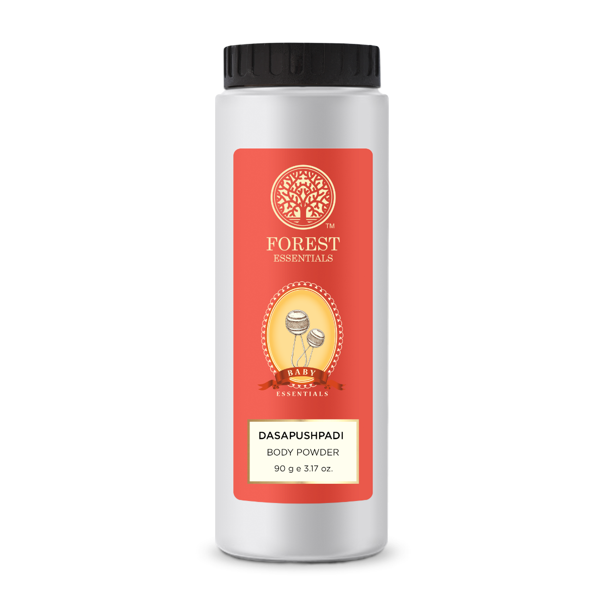 Forest Essentials Baby Body Powder Dasapushpadi | Talc-Free Natural Powder with Cornstarch & 10 Specific Herbs for Baby Care | Gentle & Safe | Indian product Online Shopping Store