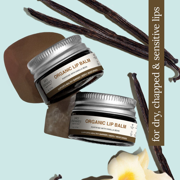 Juicy Chemistry Organic Lip Balm Fortified with Vanilla Bean | Indian product Online Shopping Store