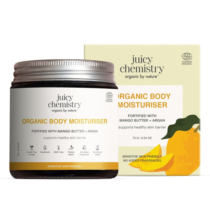 Juicy Chemistry Organic Body Moisturiser Fortified with Mango Butter + Argan | Indian product Online Shopping Store
