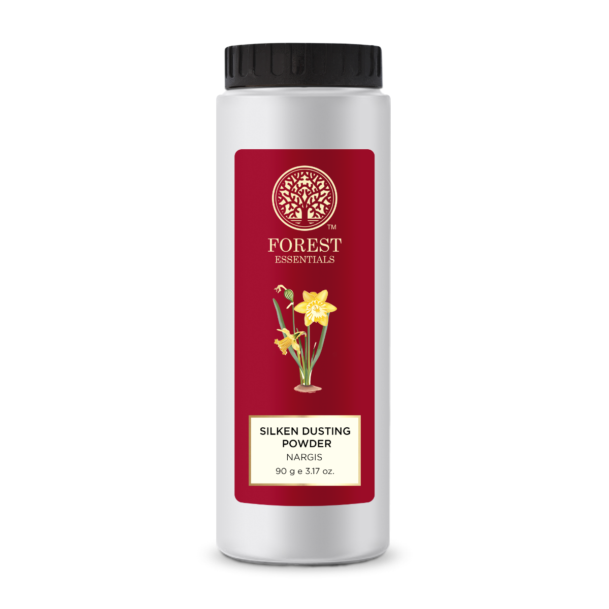 Forest Essentials Silken Dusting Powder Nargis | Natural Body Powder with Nargis Essential Oil | Corn Starch with Cocoa Butter | Leaves Skin Fresh, Soft & Fragrant | Indian product Online Shopping Store