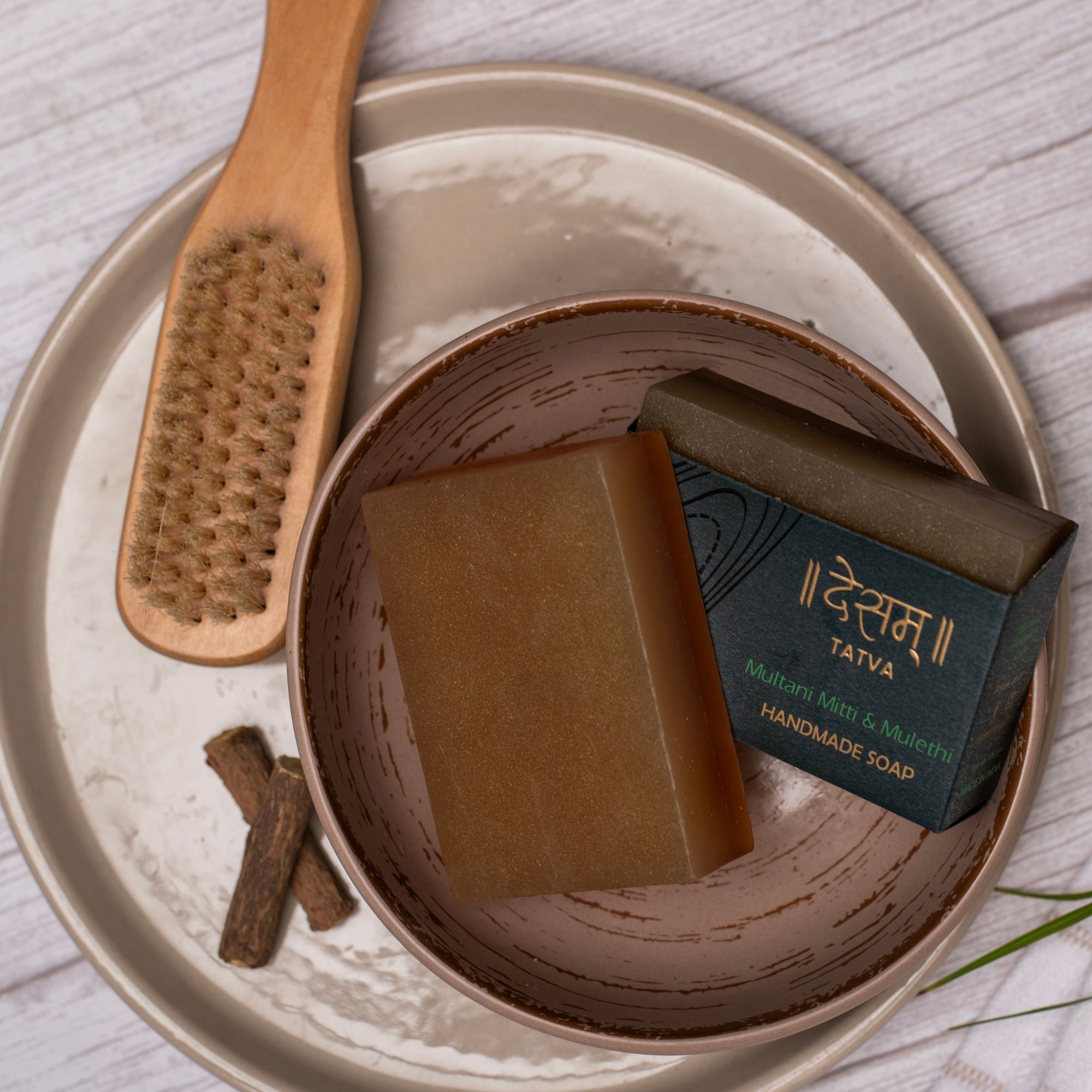 Desam Organics Multani Mitti & Mulethi Ayurvedic Skincare Handmade Soap | Indian product Online Shopping Store