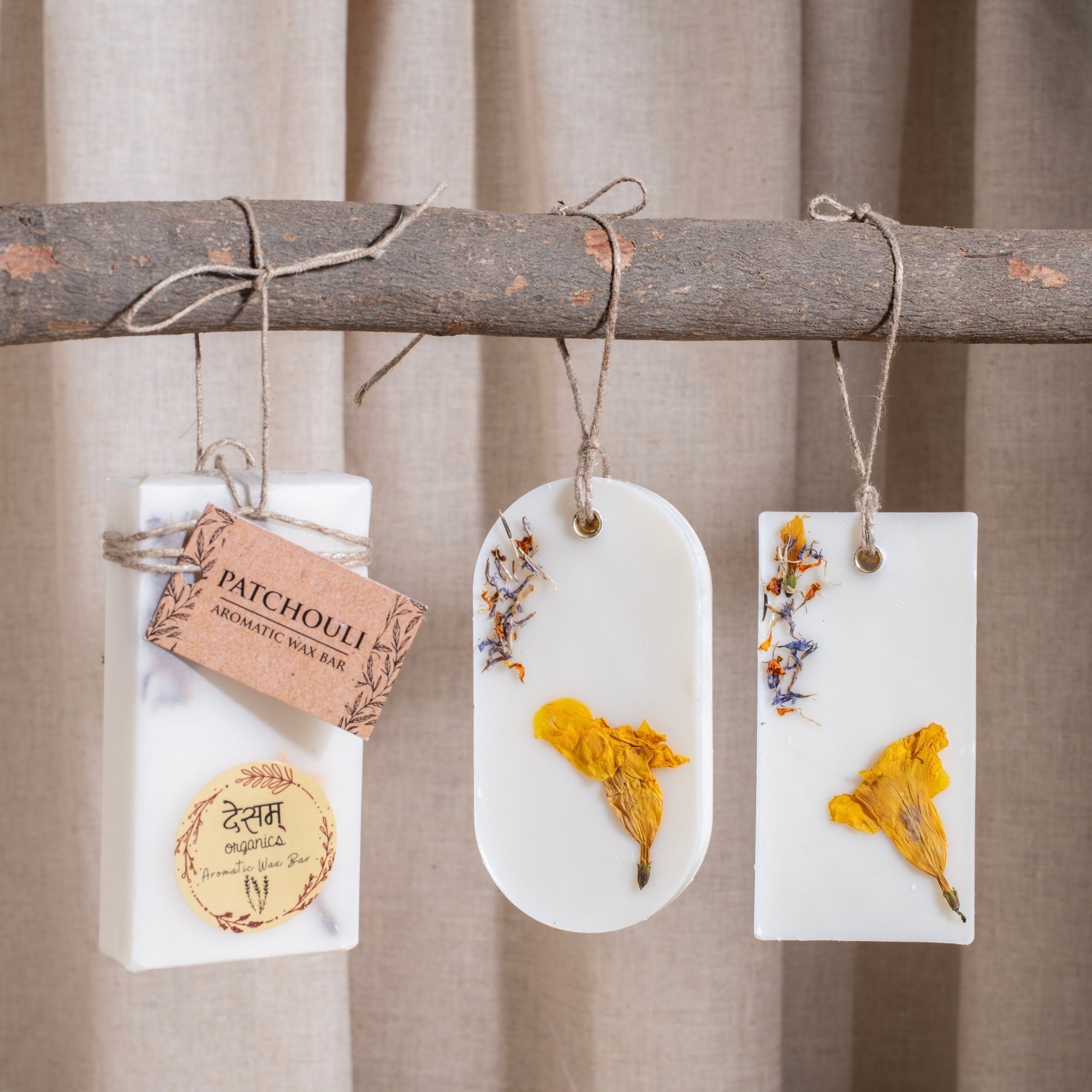 Desam Organics Patchouli Aroma Wax Bar (Wardrobe & Drawer Freshener) | Indian product Online Shopping Store