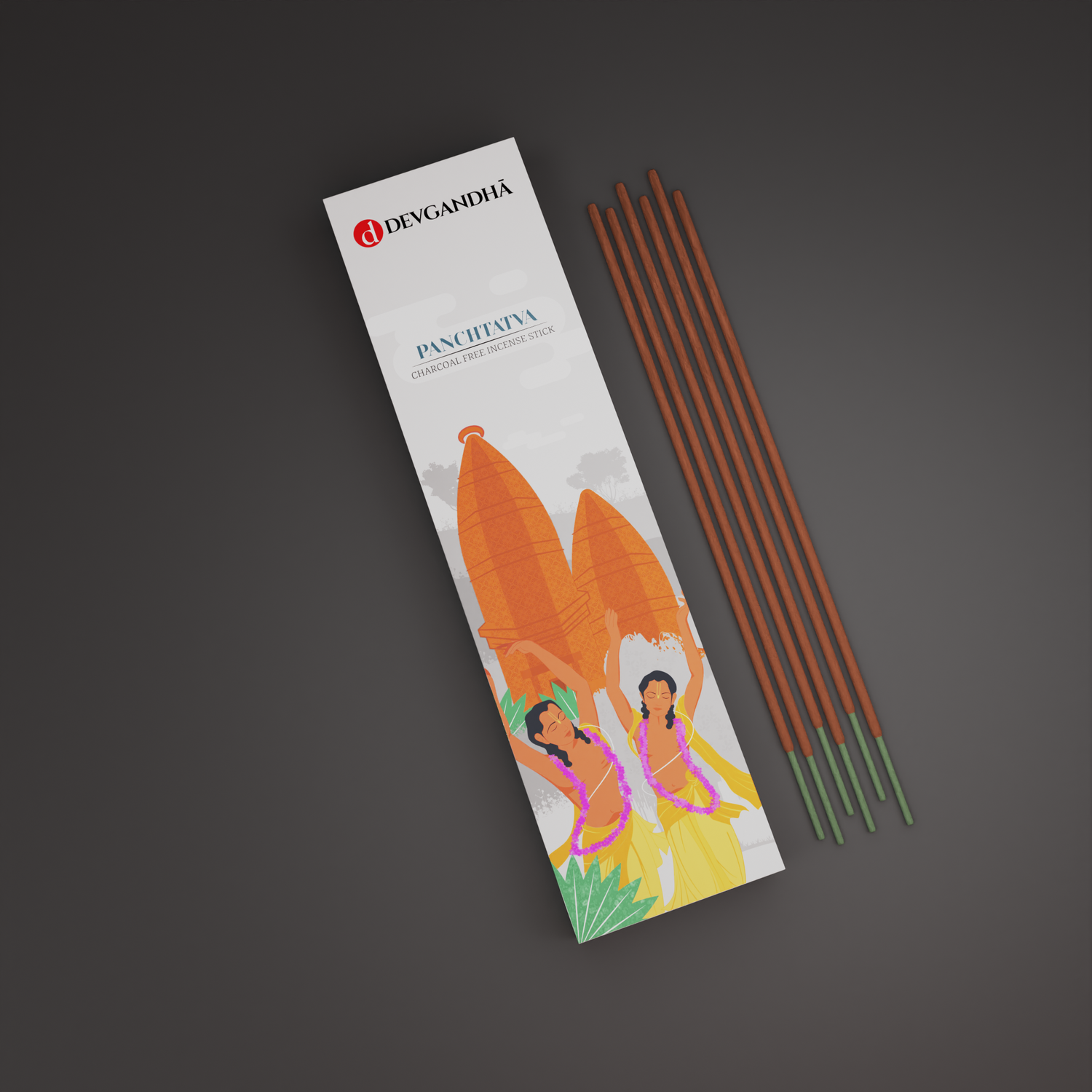 Devgandha Panchtatva Charcoal-Free Incense Sticks | (Approx. 60 Sticks) | Indian product Online Shopping Store