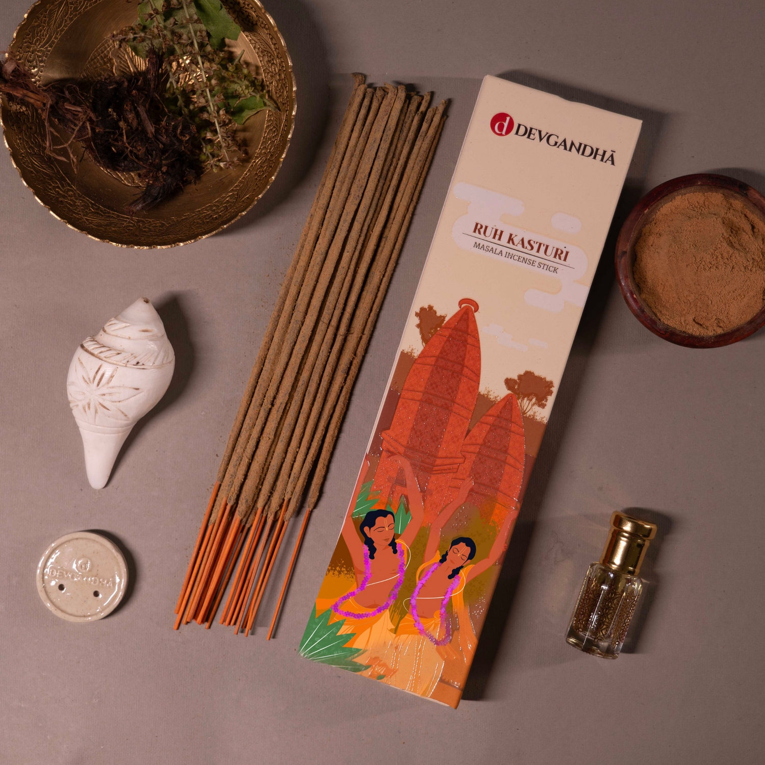 Devgandha Ruh Kasturi Masala Incense Sticks | (Approx. 50 Sticks) | Indian product Online Shopping Store