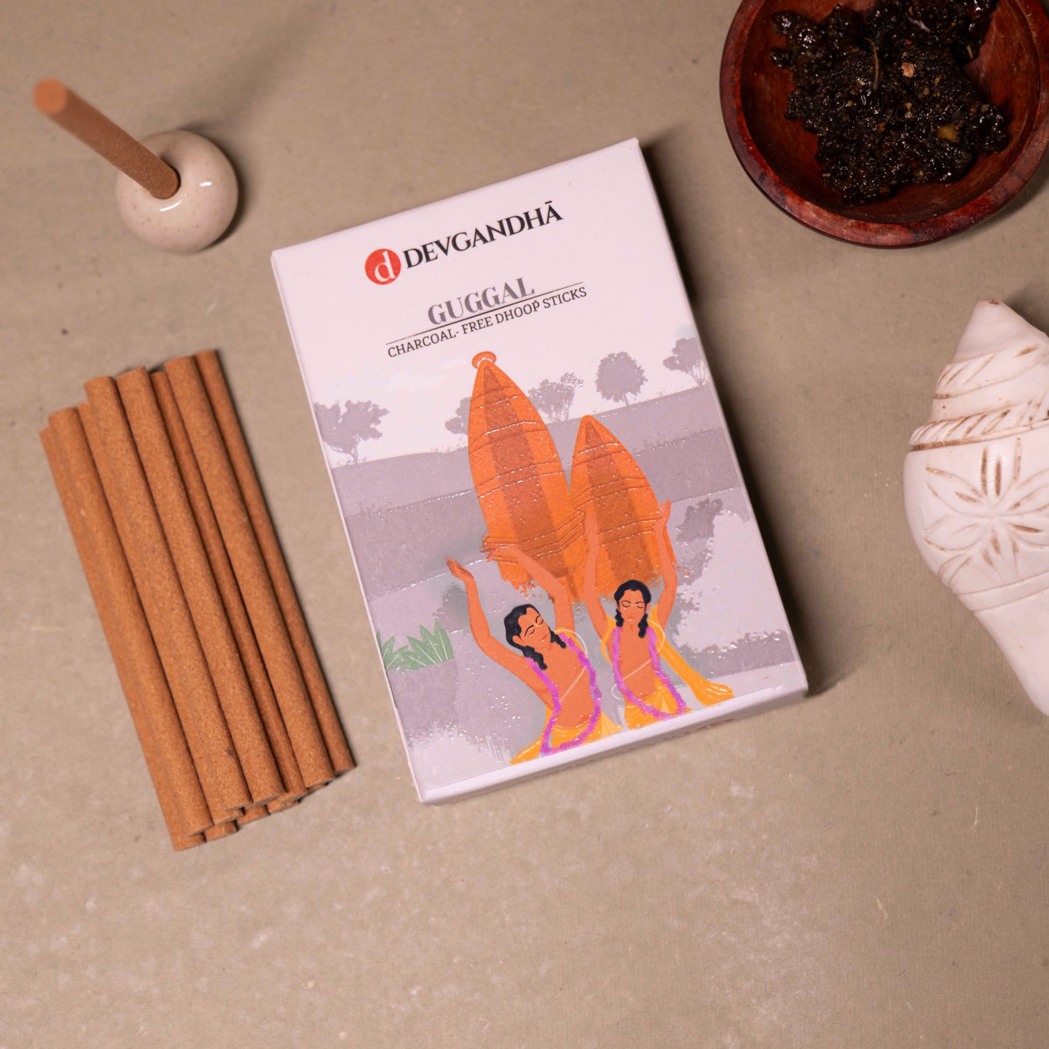 Devgandha Guggal Bamboo-less Incense Stick | (Approx. 40 sticks) | Indian product Online Shopping Store