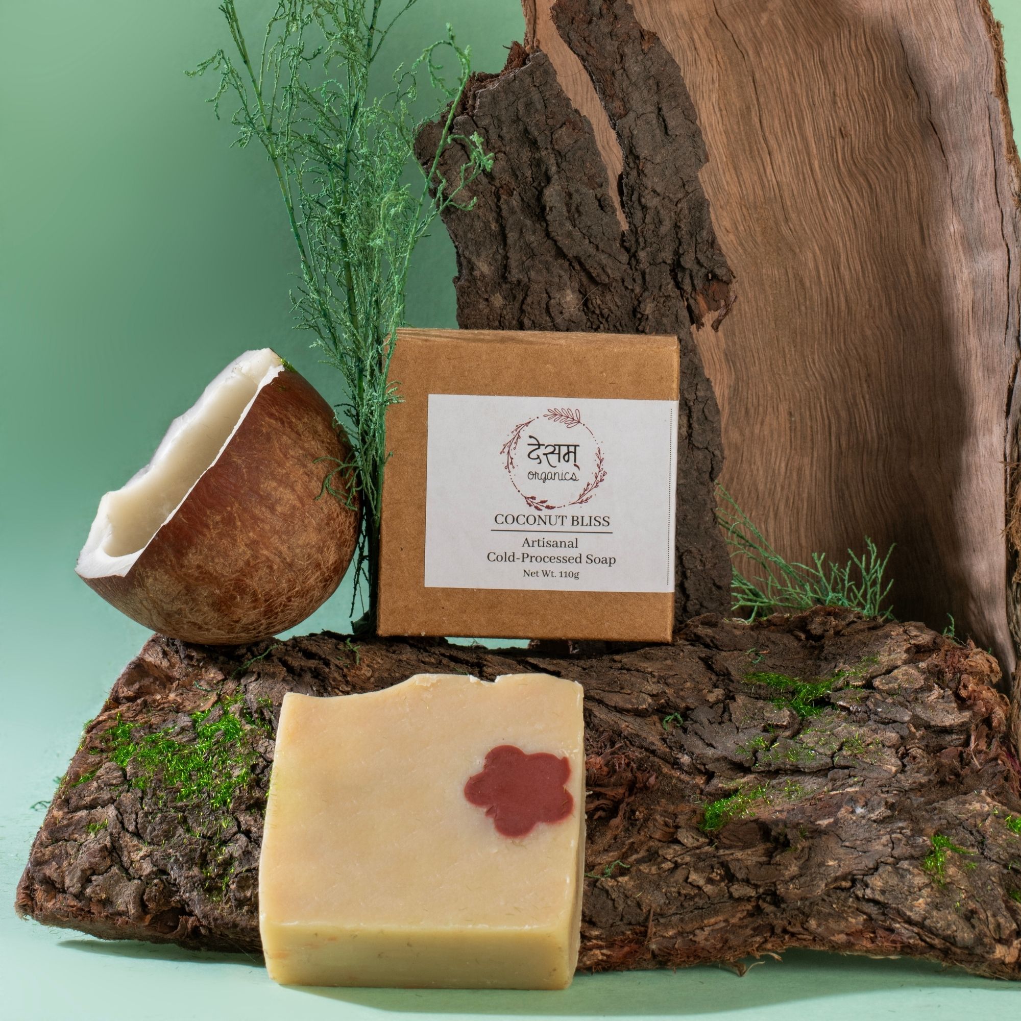 Desam Organics Coconut Bliss Cold Process Artisanal Handmade Natural Soap | Indian product Online Shopping Store