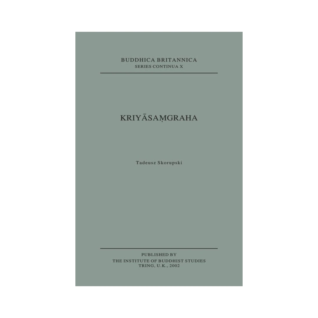 Kriyasamgraha_Buddhica_Britannica_Vol_7 | Indian product Online Shopping Store