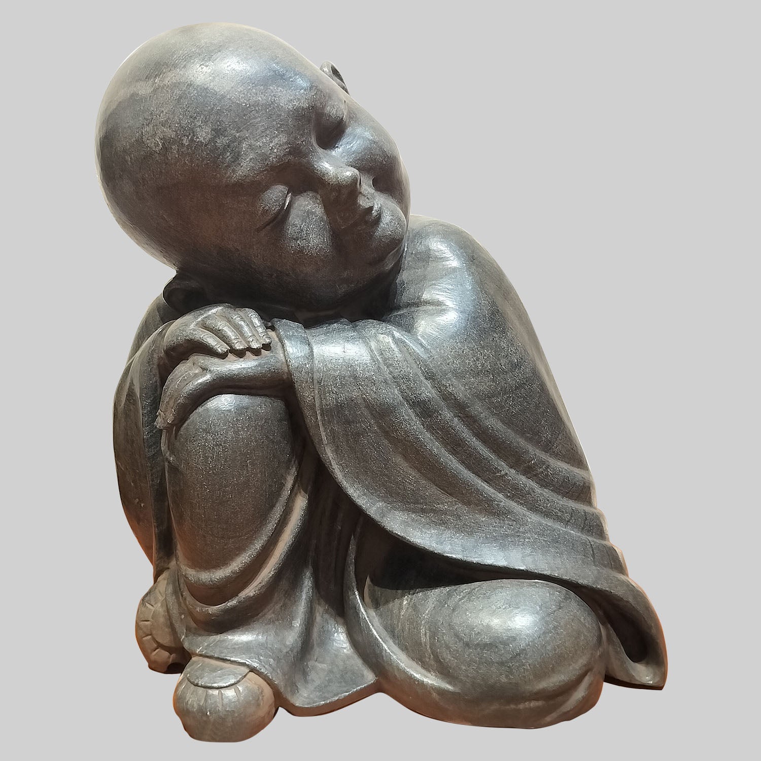 Black Marble Thinking Monk 24in_1 | Indian product Online Shopping Store