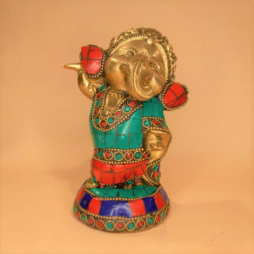 Brass Baby Dancing Ganesha 5 in_1 | Indian product Online Shopping Store