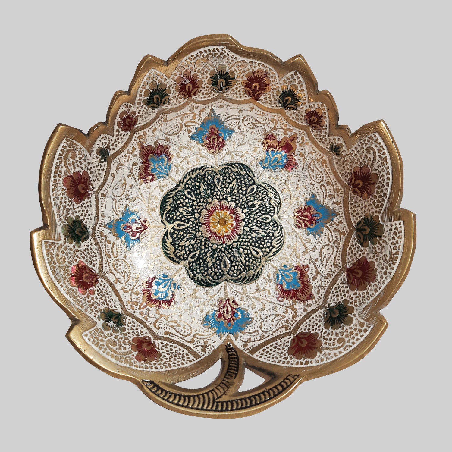 Brass Bowl with Meenakari Work 6 in_1 | Indian product Online Shopping Store