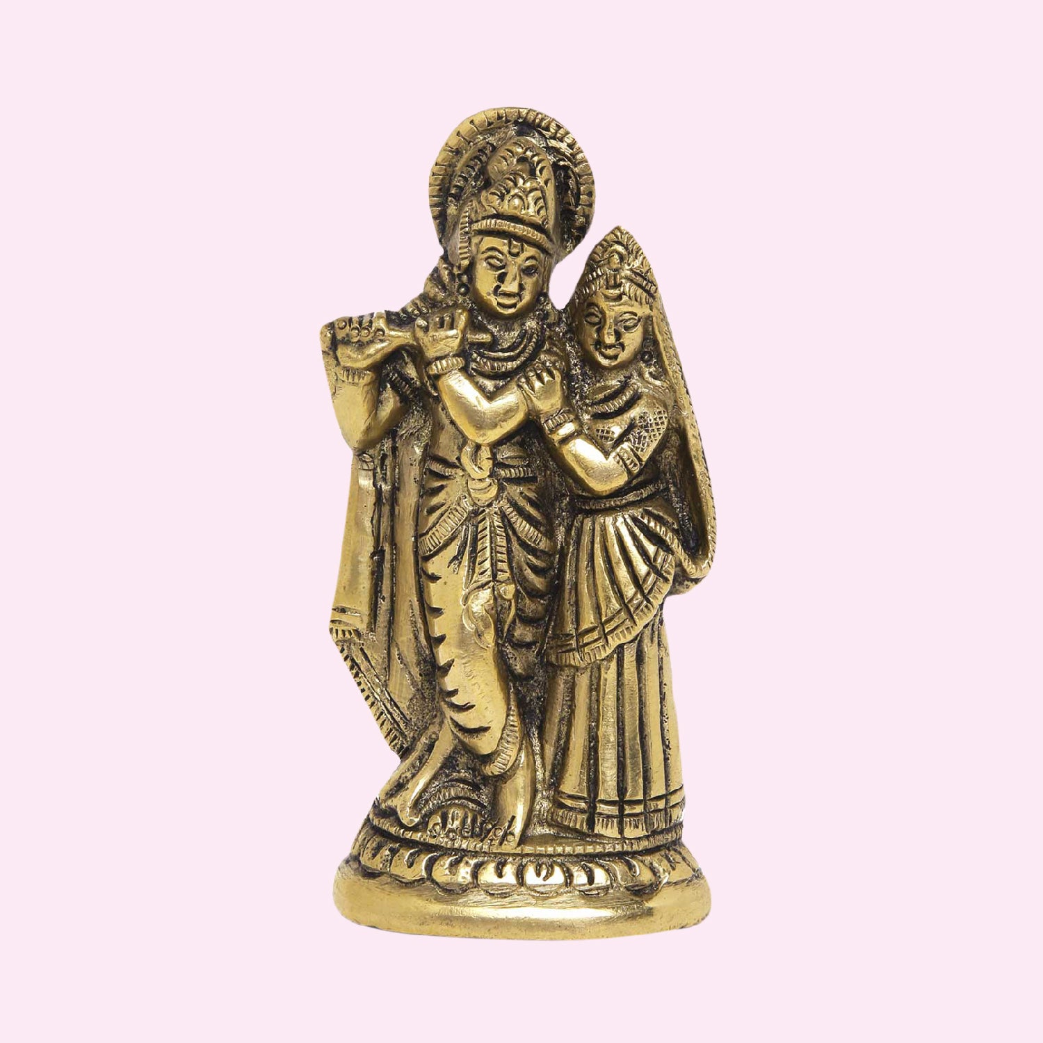 Brass Engraved Small Radha Krishna 4 in_1 | Indian product Online Shopping Store