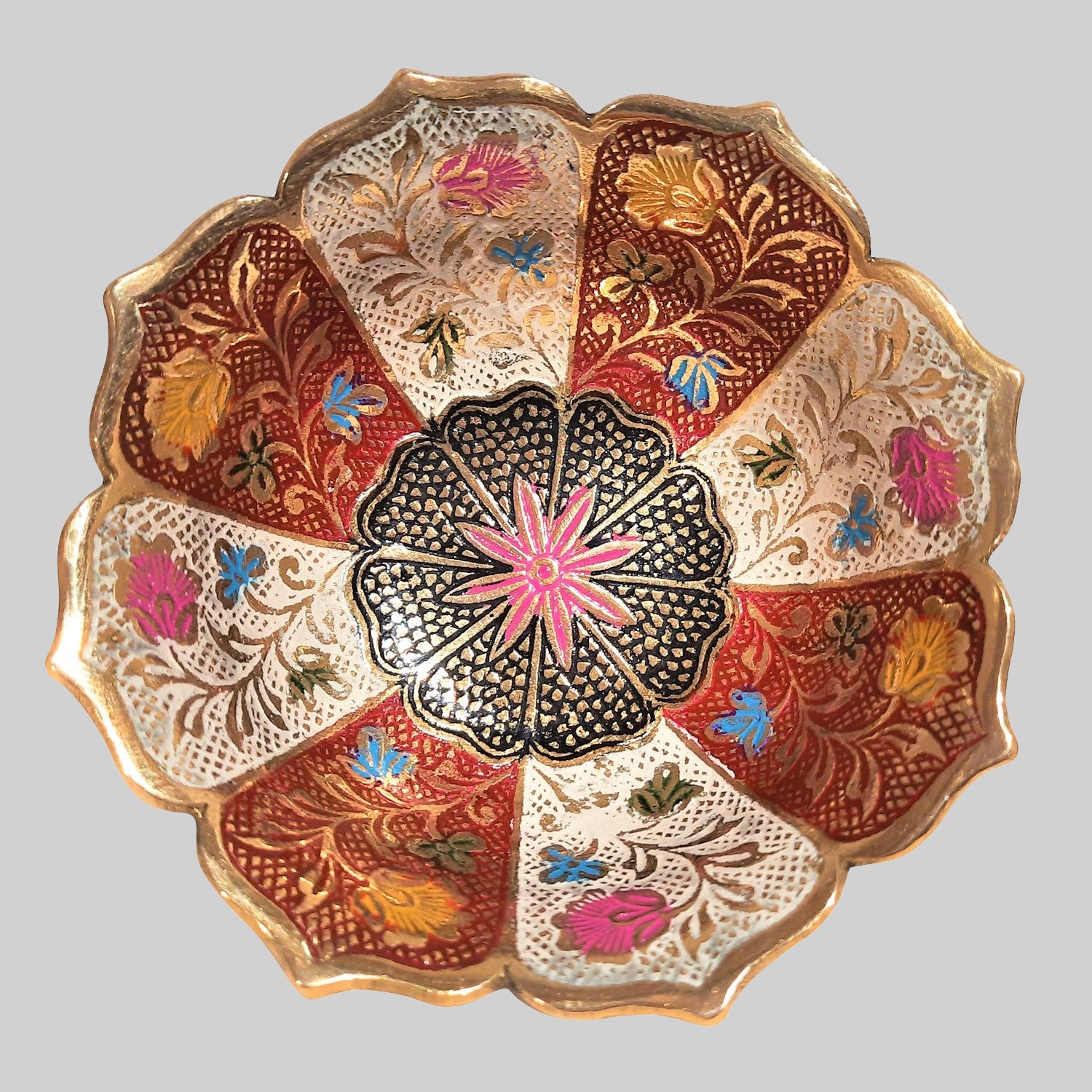 Brass Meenakari Bowl 4 in_1 | Indian product Online Shopping Store