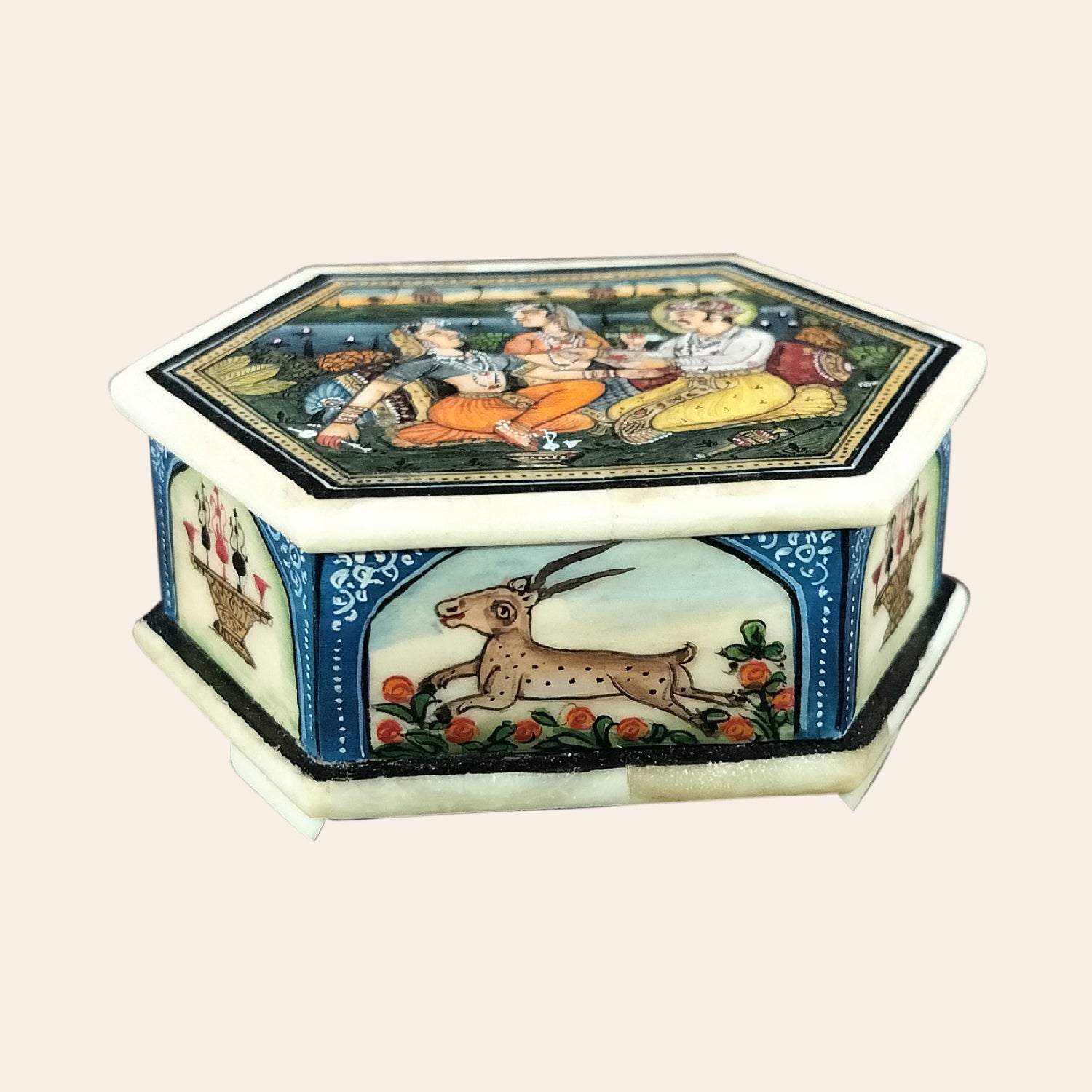 Camel Bone Box Miniature Painting 3 in_1 | Indian product Online Shopping Store