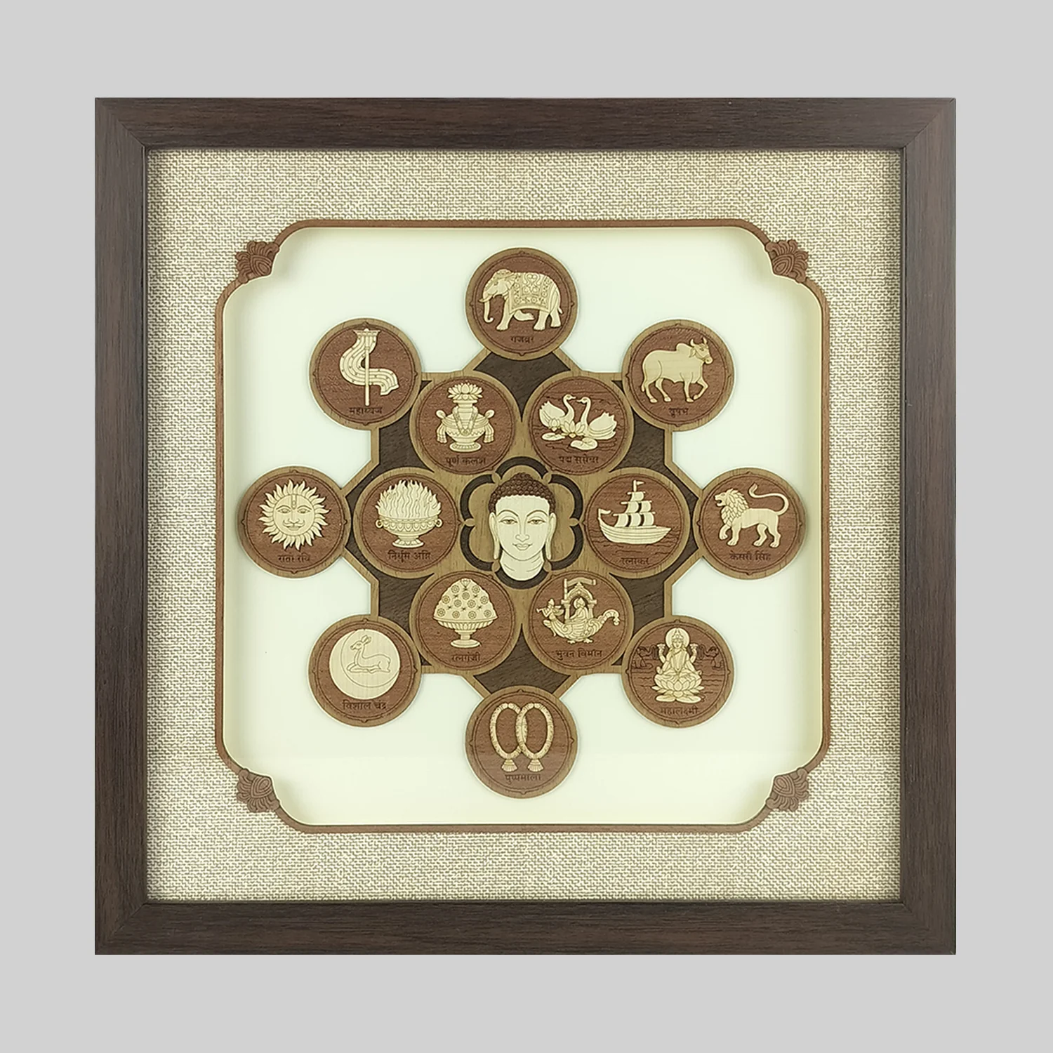 Fourteen Dreams Wood Art Frame 12 in x 12 in_1 | Indian product Online Shopping Store