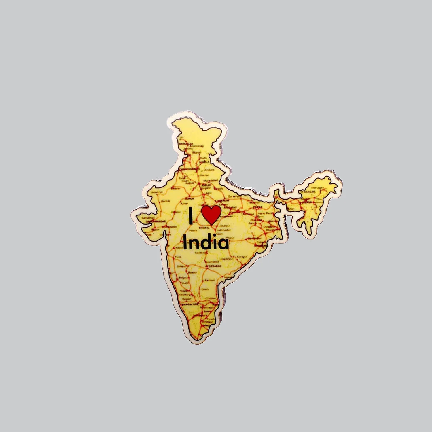 I Luv India Fridge Magnet in MDF | Indian product Online Shopping Store