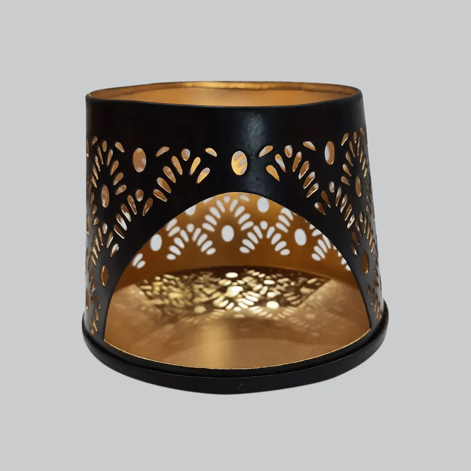 Iron Votive Holder Cutwork in Black 4 in_1 | Indian product Online Shopping Store