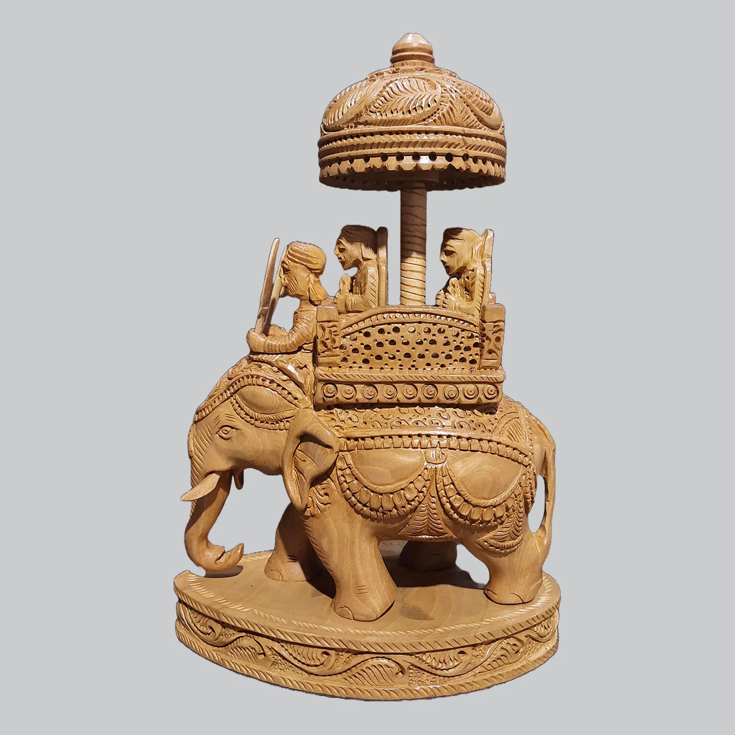 Kadam Wood Ambari Elephant with Hoda Carving 8 in_1 | Indian product Online Shopping Store