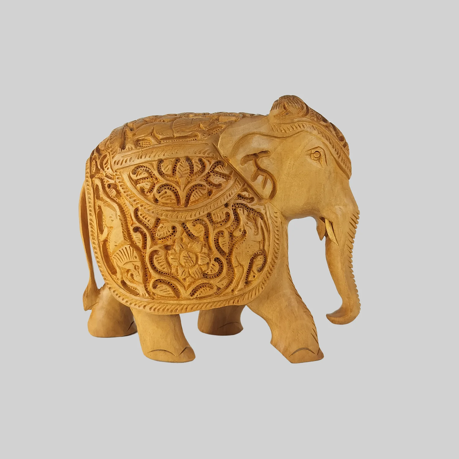 Kadam Wood Carved Elephant 6 in_1 | Indian product Online Shopping Store