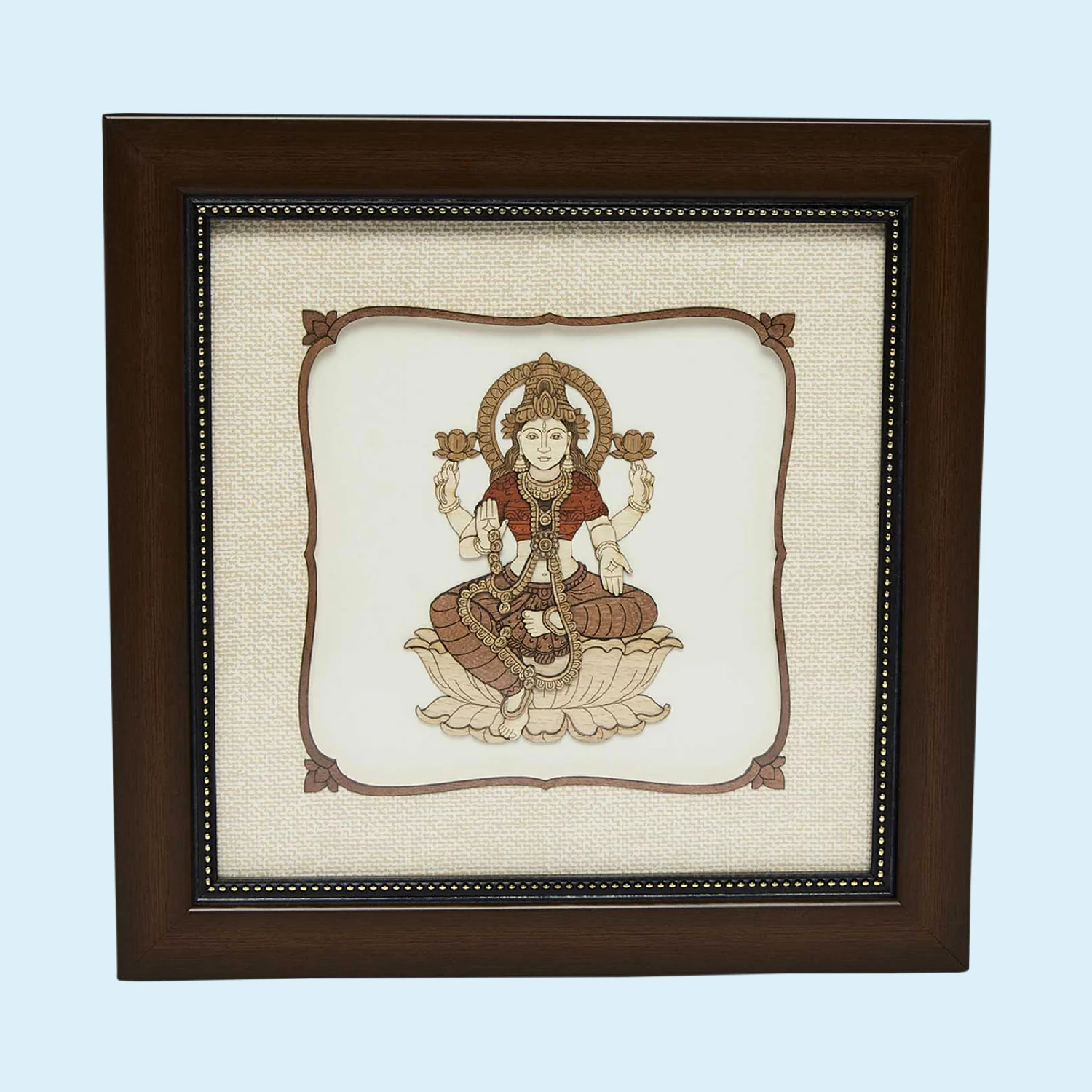 Laxmi Wood Art Frame Small 8 in x 8 in_1 | Indian product Online Shopping Store