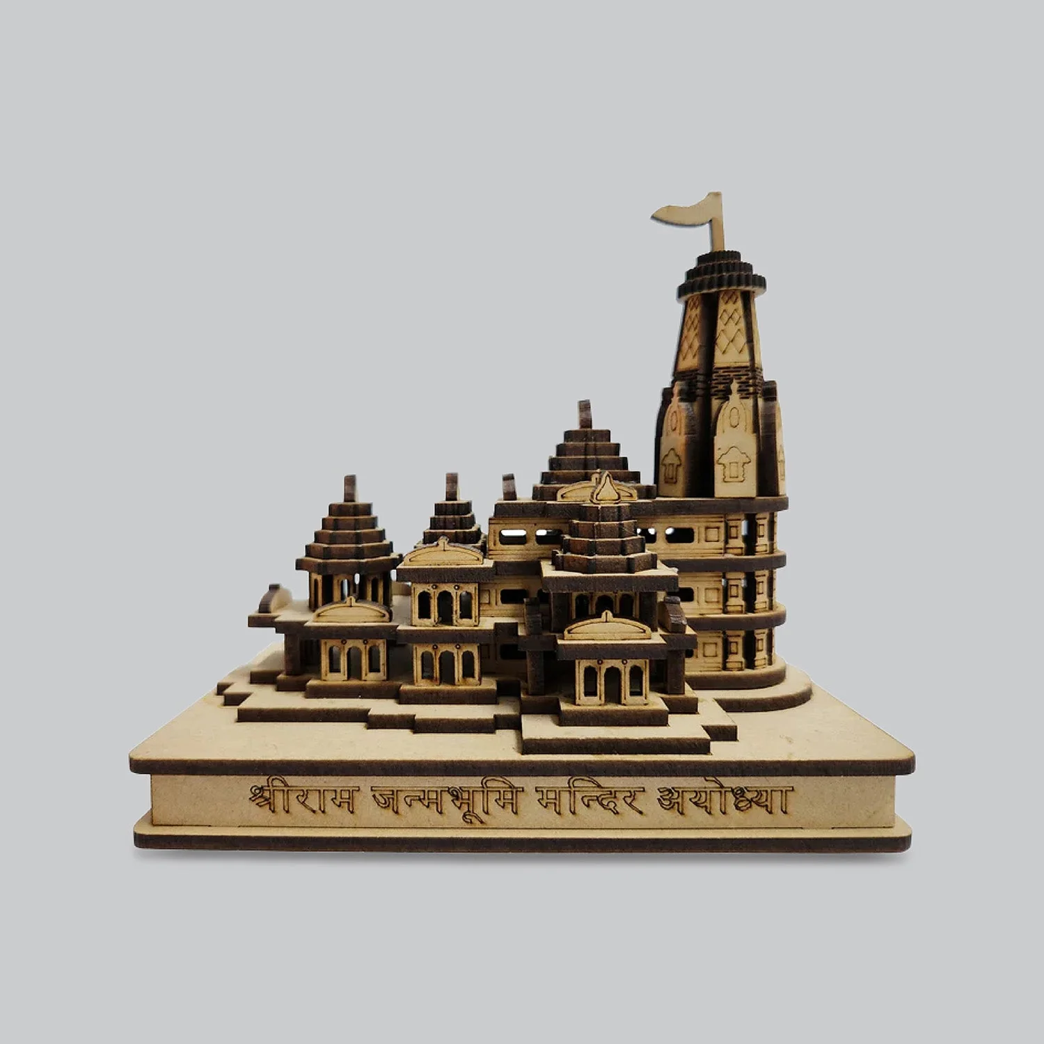 MDF Wood Shri Ram Mandir Ayodhya Replica 5 in_1 | Indian product Online Shopping Store