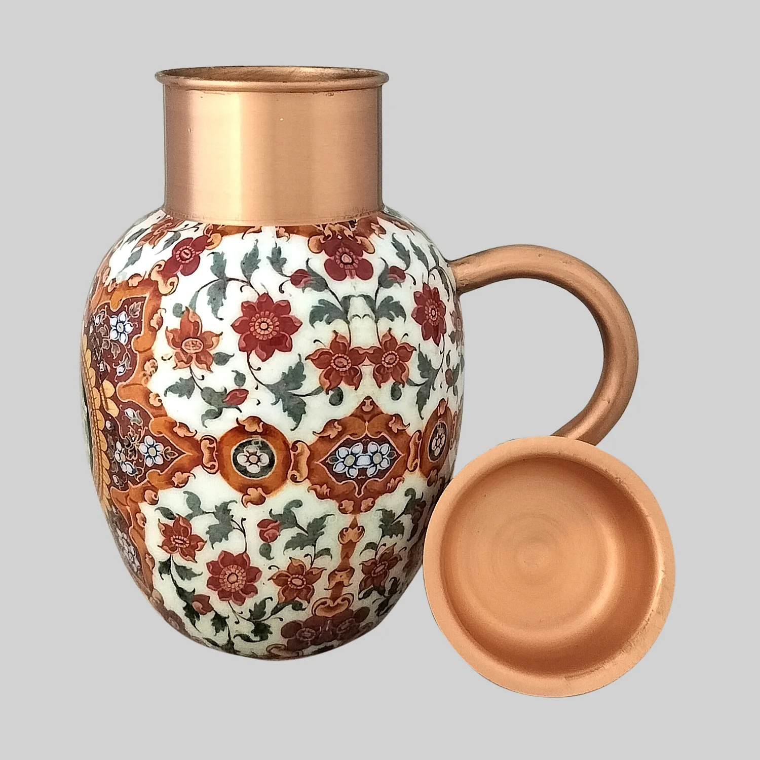 Mandala Copper Apple Pot 1000 ml_1 | Indian product Online Shopping Store