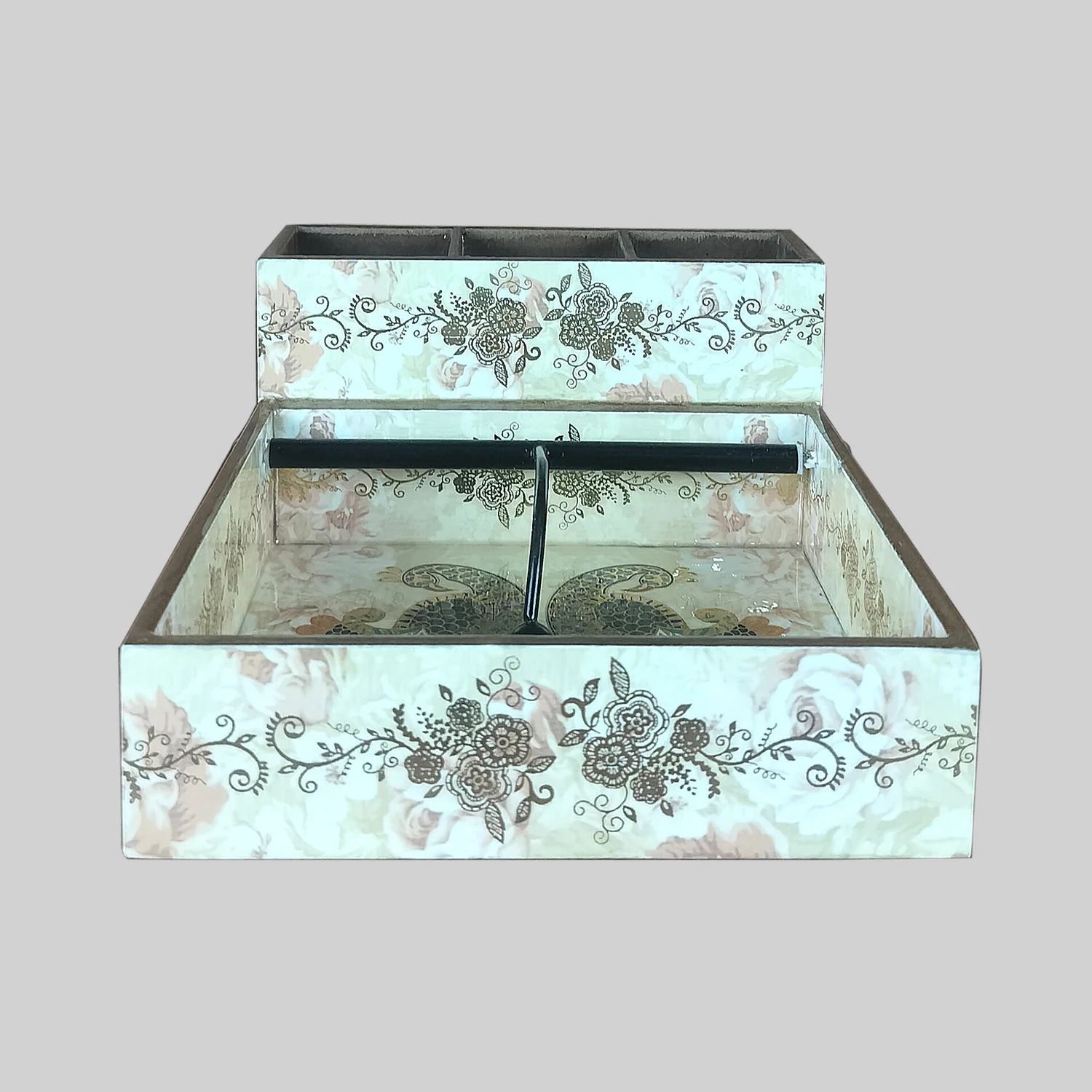 Regal Mayura Tissue & Cutlery Holder with Gold Foiling_1 | Indian product Online Shopping Store
