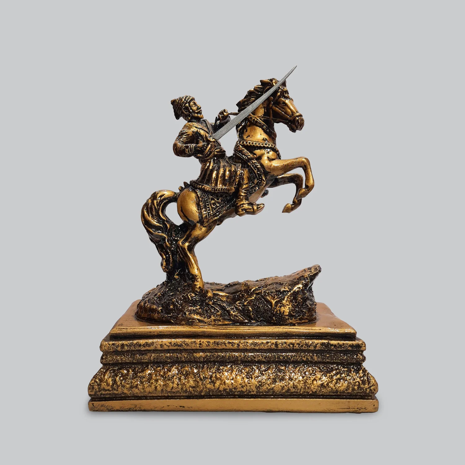 Resin Shivaji Maharaj on Horse 12 in | Indian product Online Shopping Store