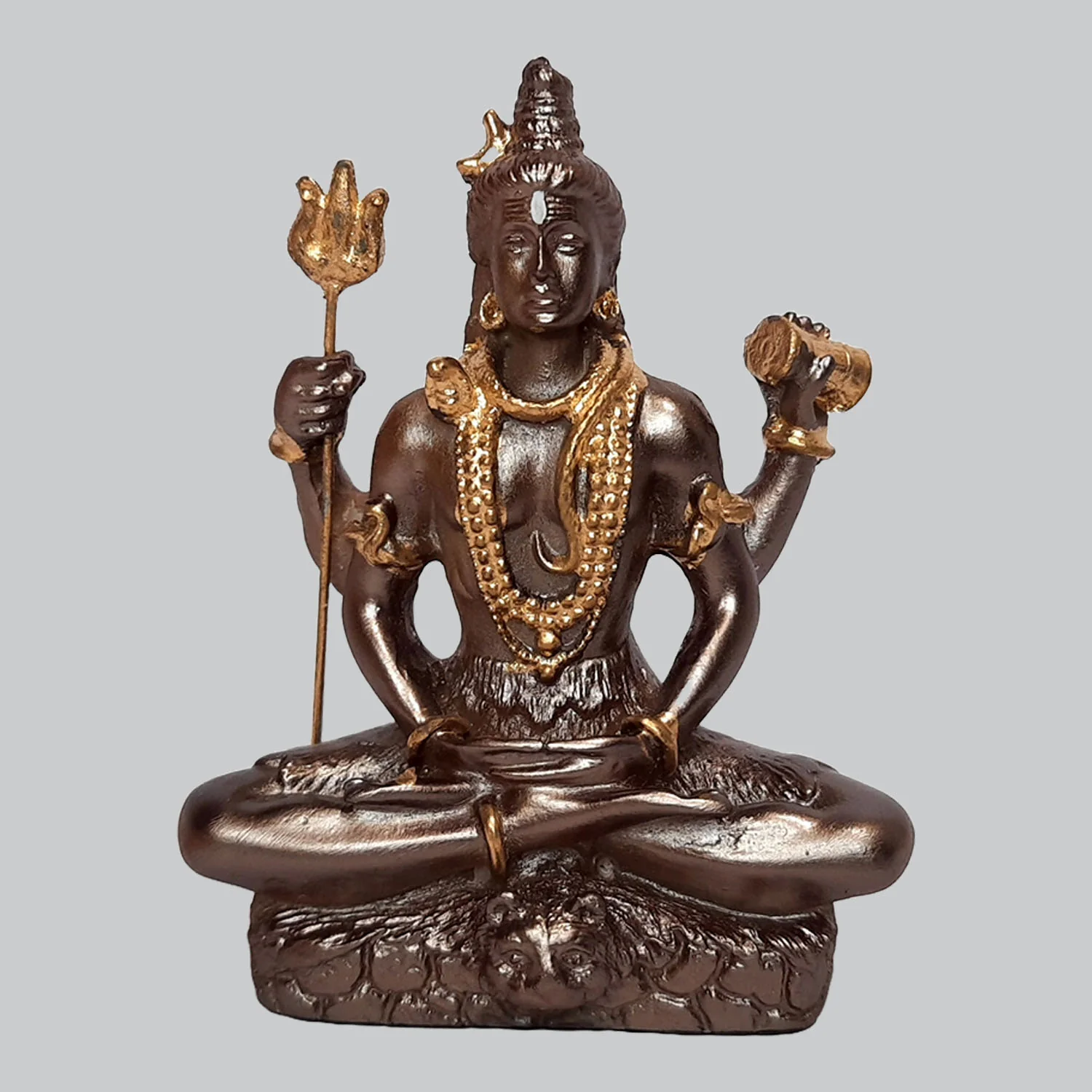 Resin Shiva Sitting on Base 3 in_1 | Indian product Online Shopping Store