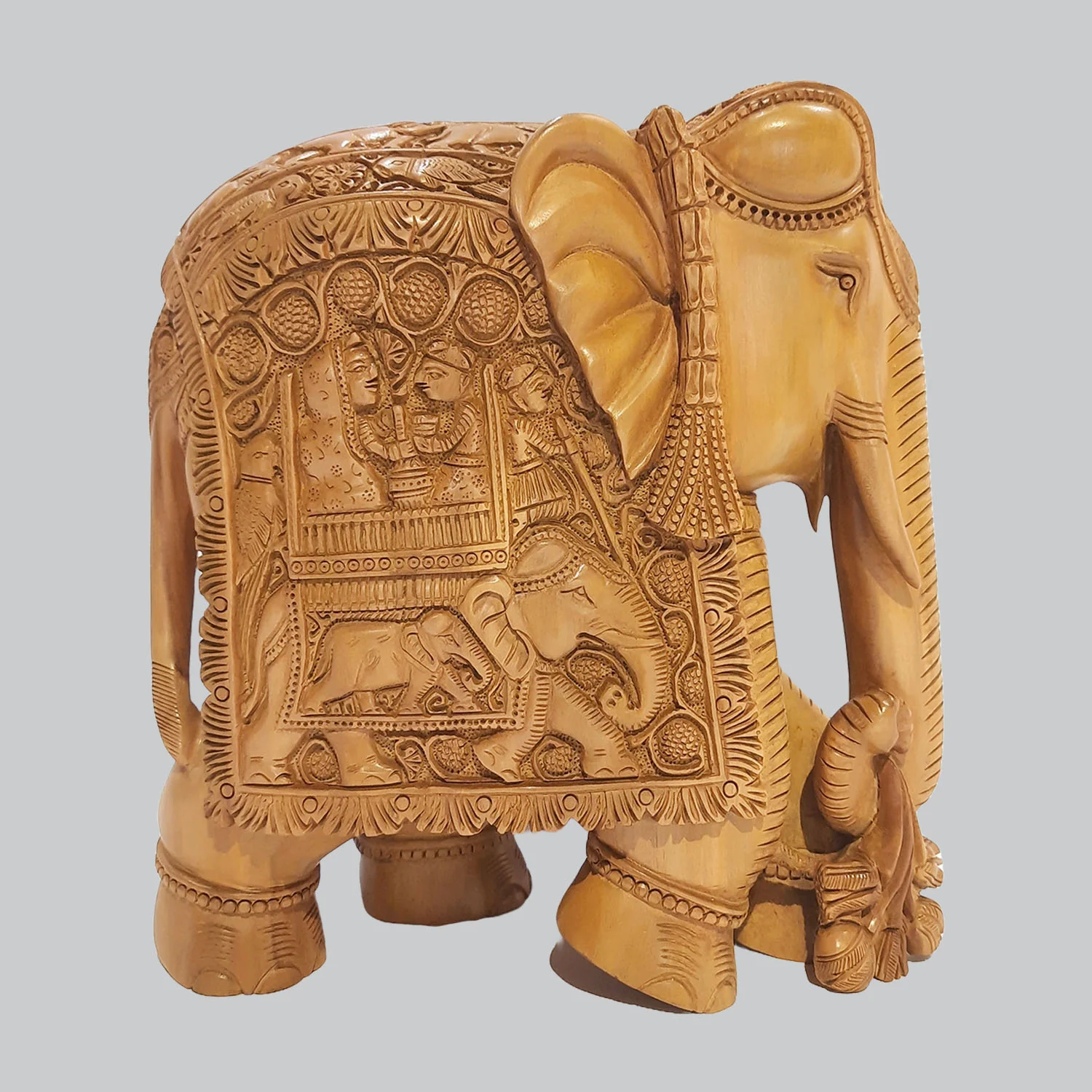 Sandalwood Elephant with Elephant Carving 8 in_1 | Indian product Online Shopping Store